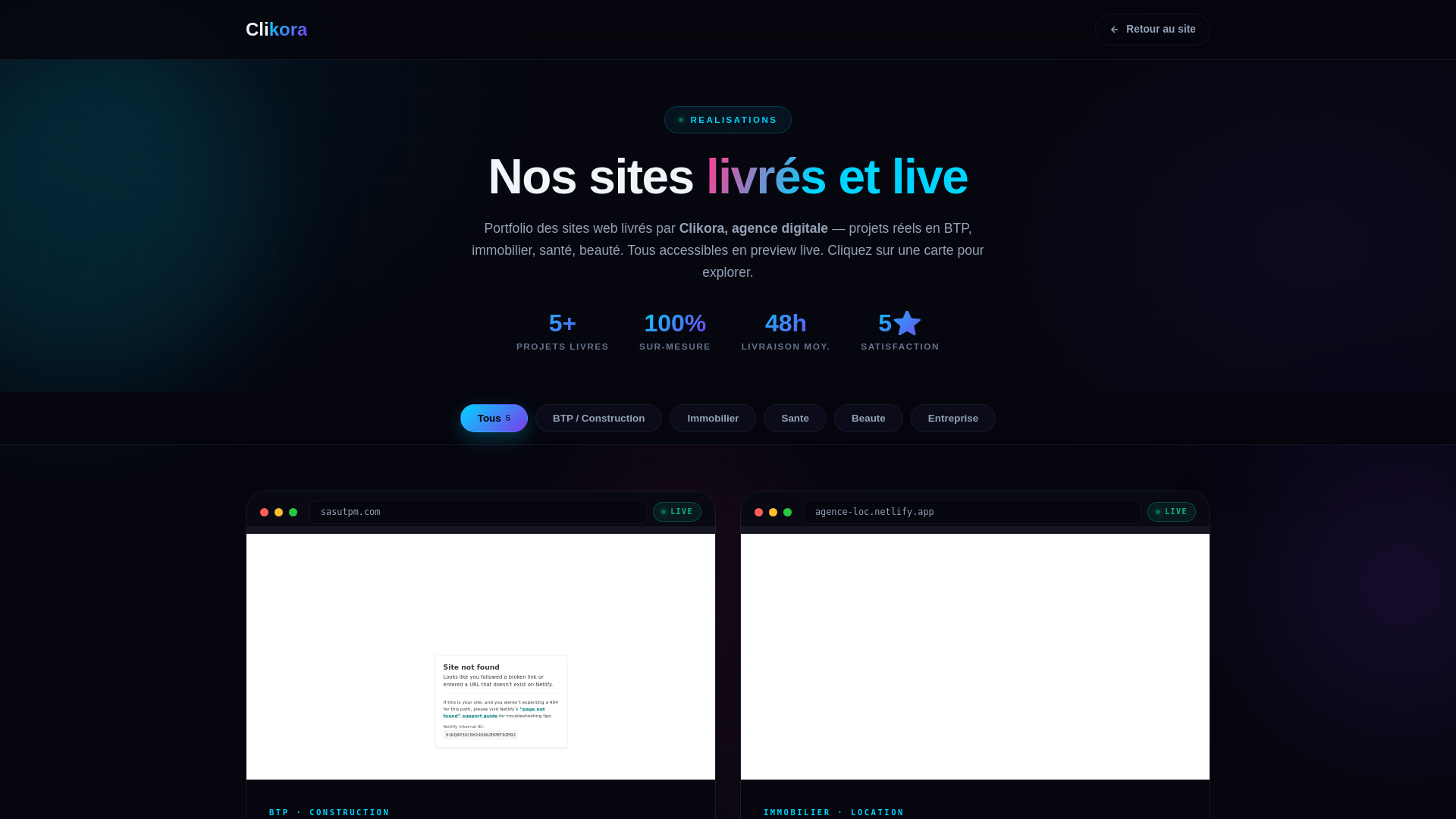 website screenshot of https://clikoramaquette.digital/