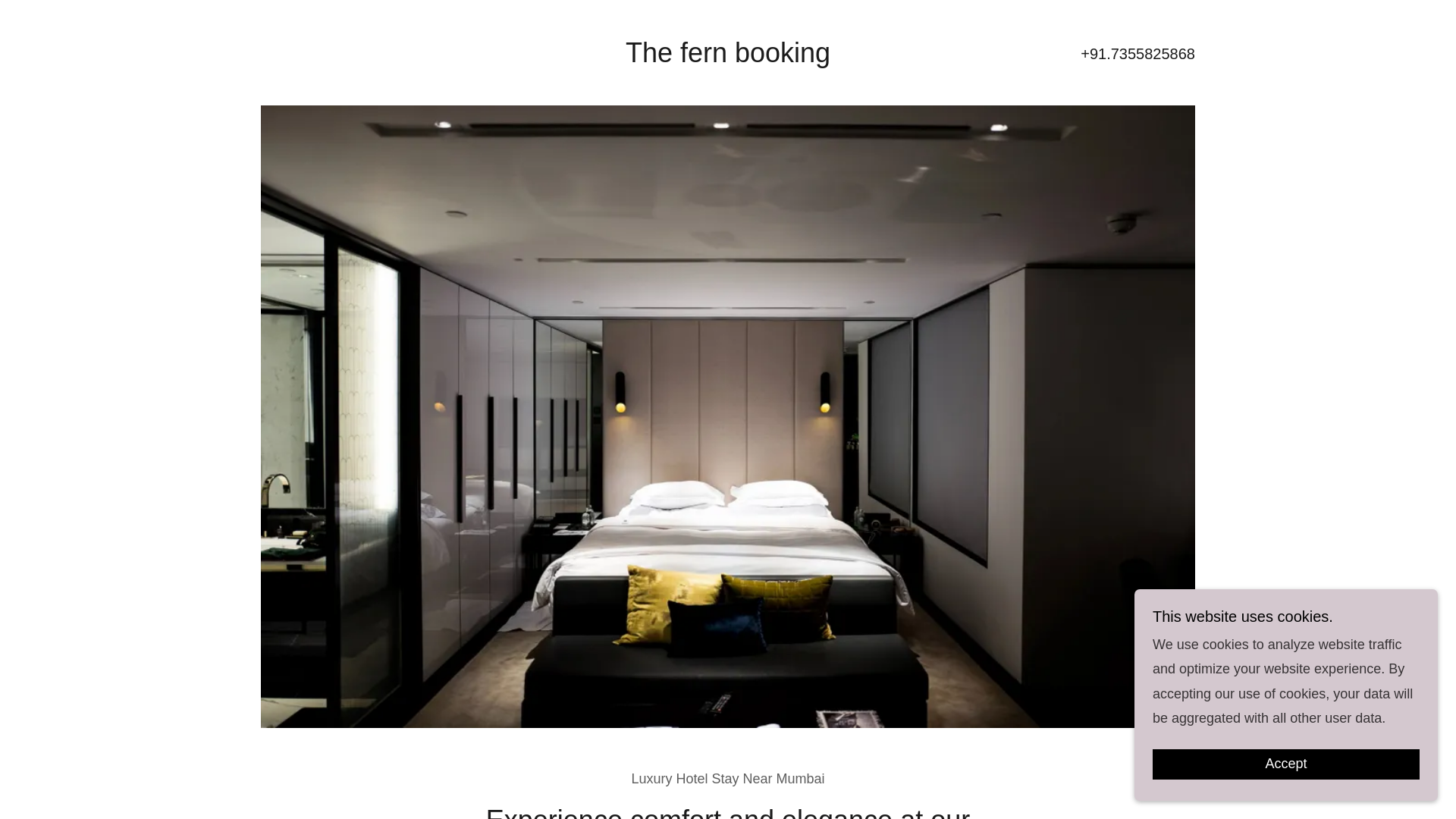 website screenshot of https://fernbooking.com/