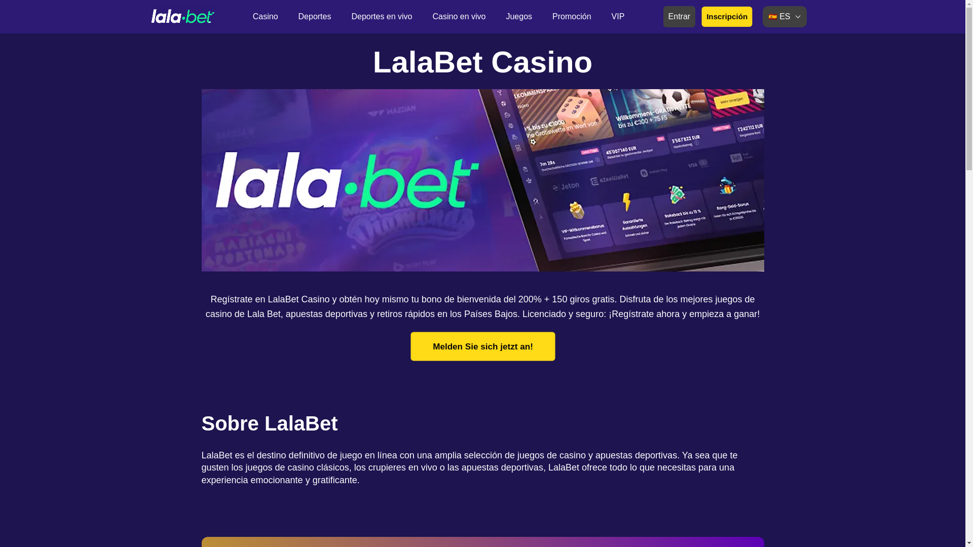 website screenshot of https://lalabet-es-4609.pages.dev/