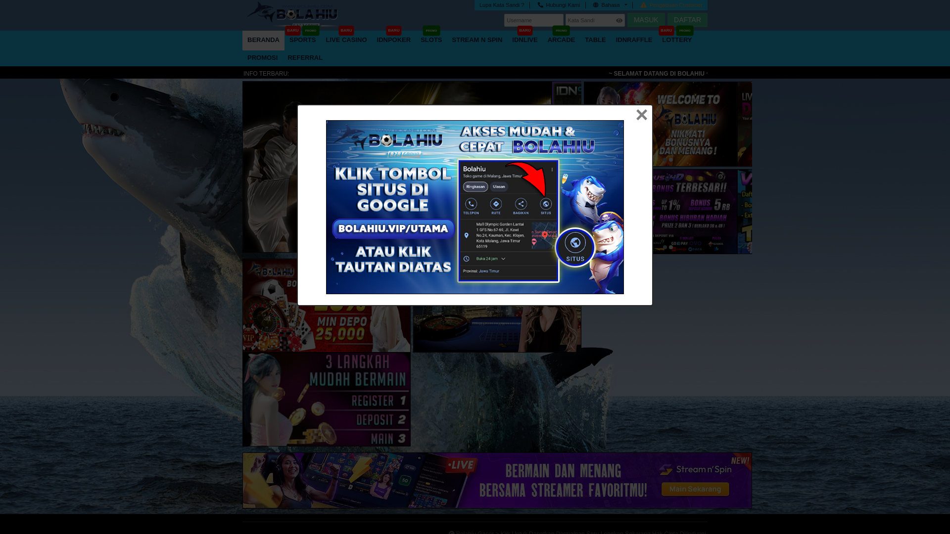 website screenshot of https://bolahiukaca.com/