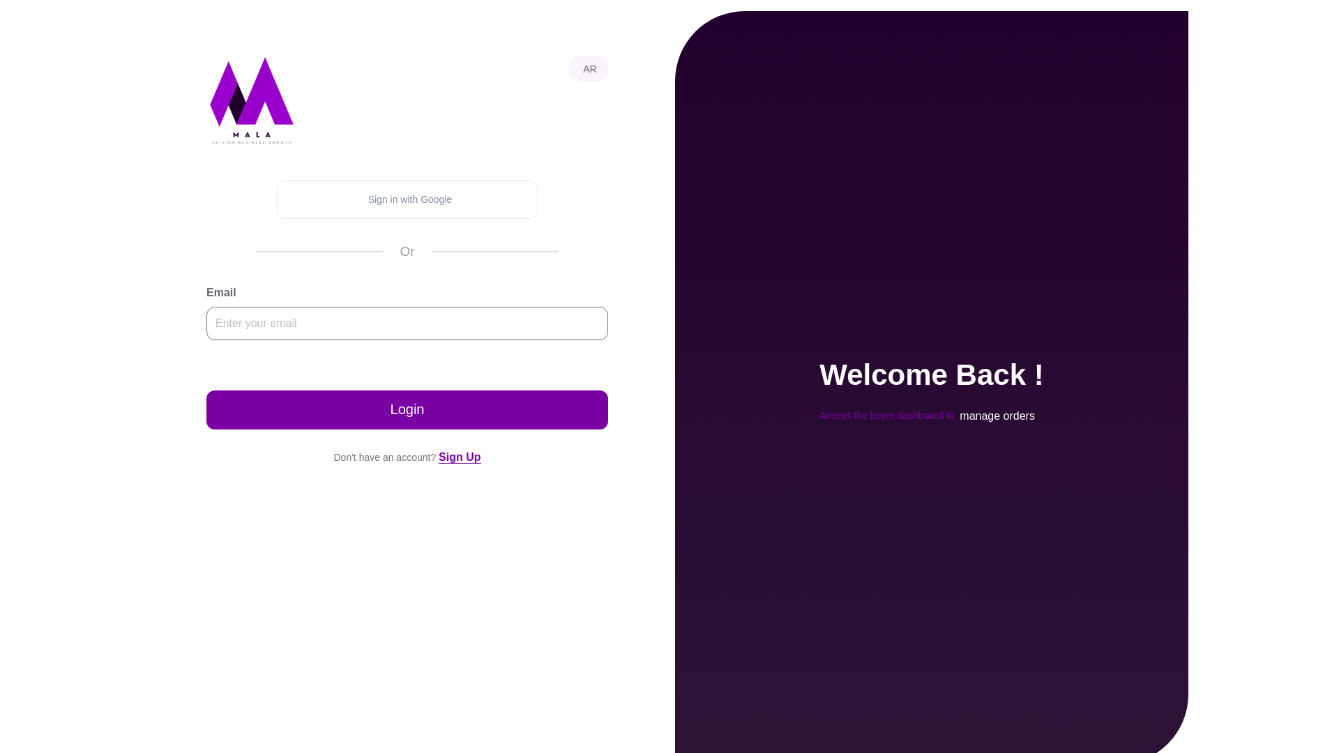 website screenshot of https://buyer-dashboard.pages.dev/
