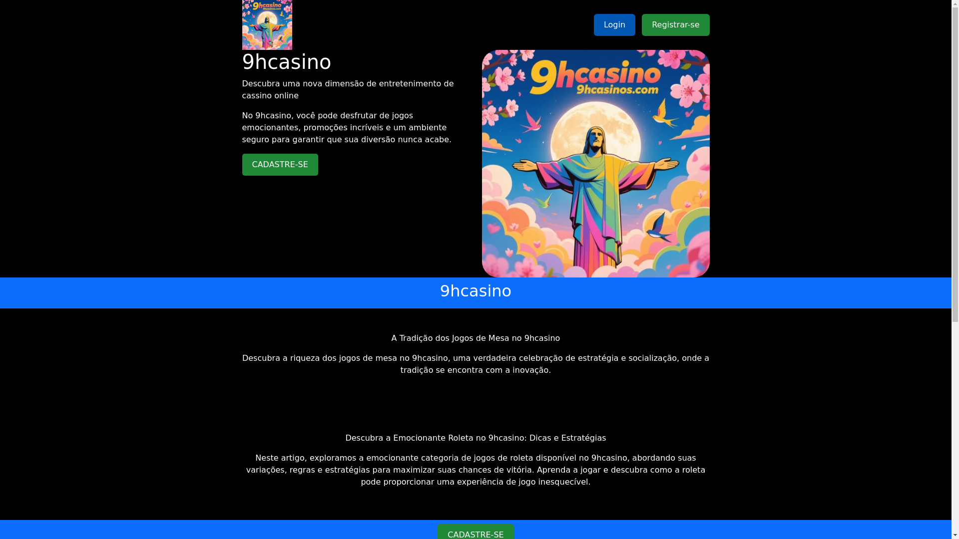 website screenshot of https://9hcasinos.com/