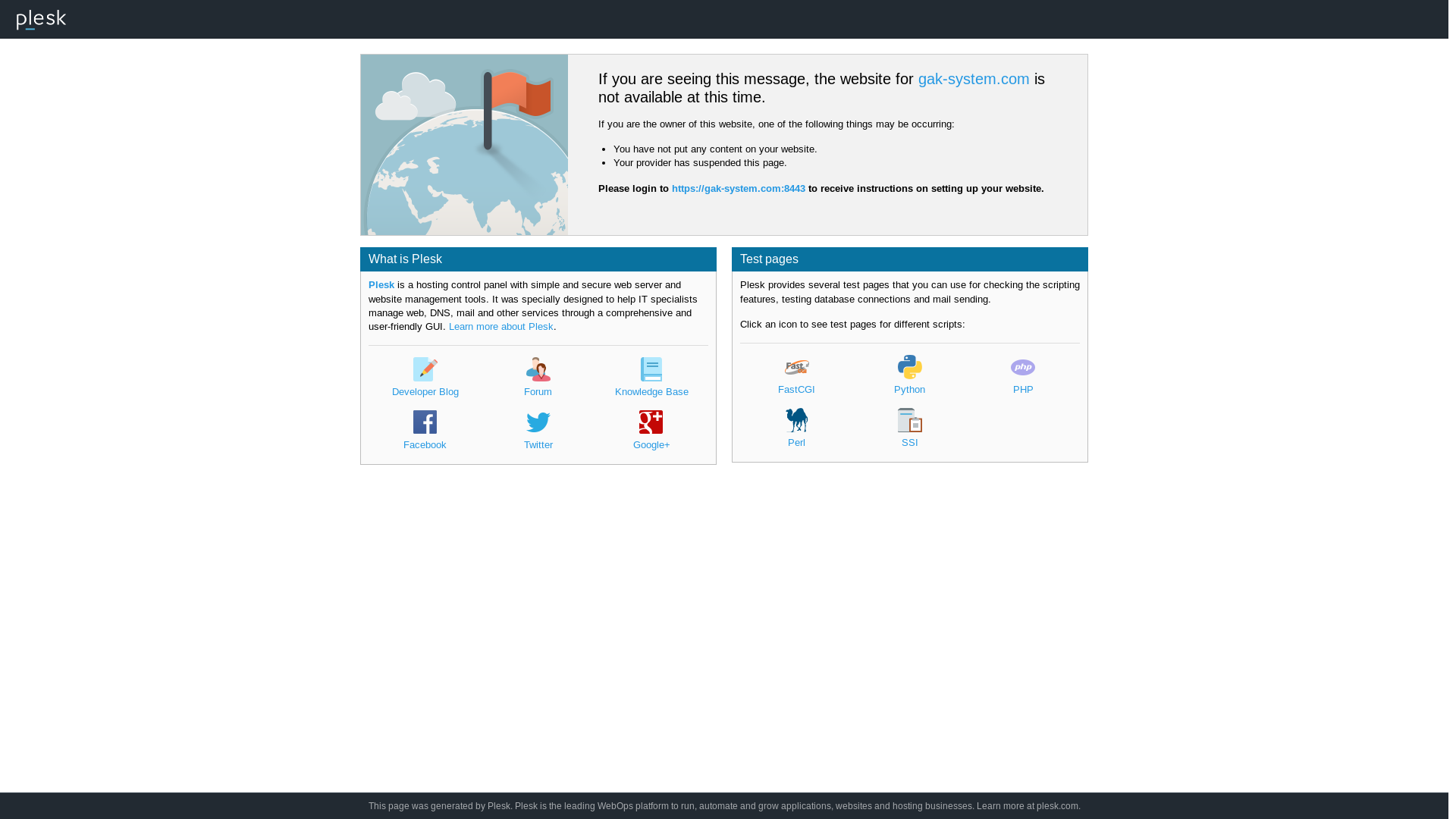website screenshot of https://gak-system.com/