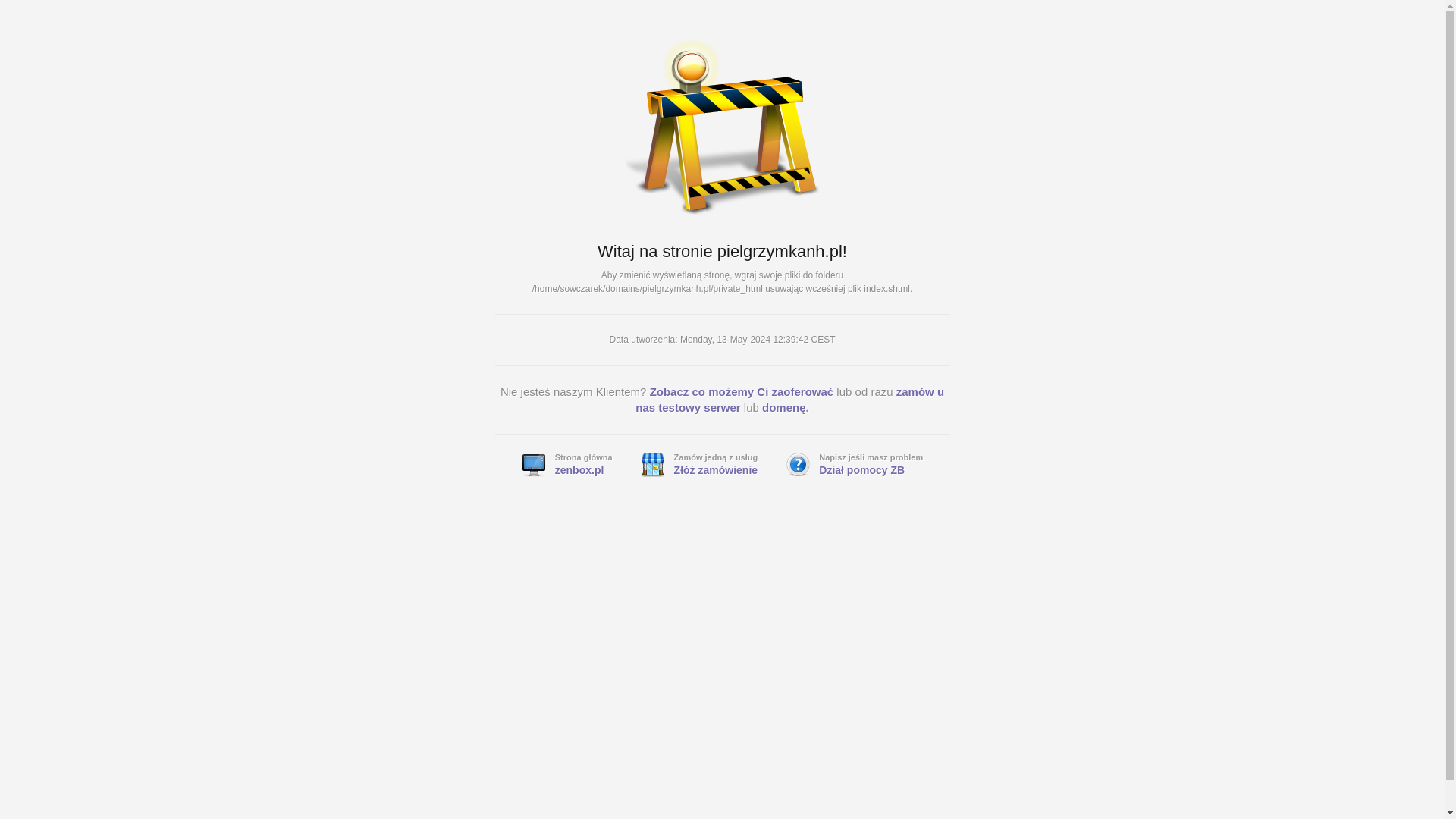 website screenshot of https://pielgrzymkanh.pl/