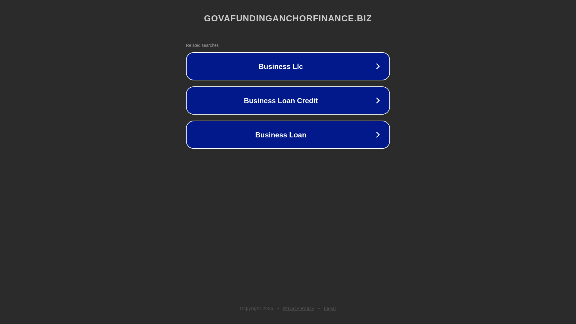 website screenshot of https://govafundinganchorfinance.biz/