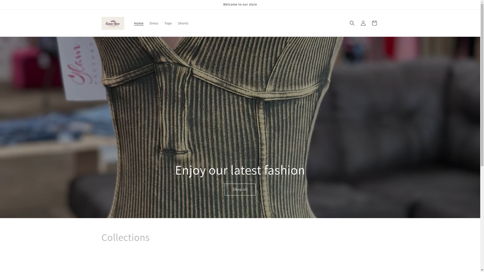 website screenshot of https://emmamariefashionemporium.shop/