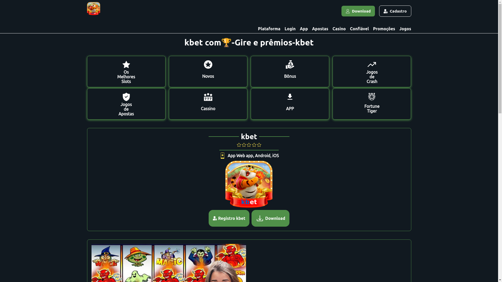website screenshot of https://kbet-plataforma.com/
