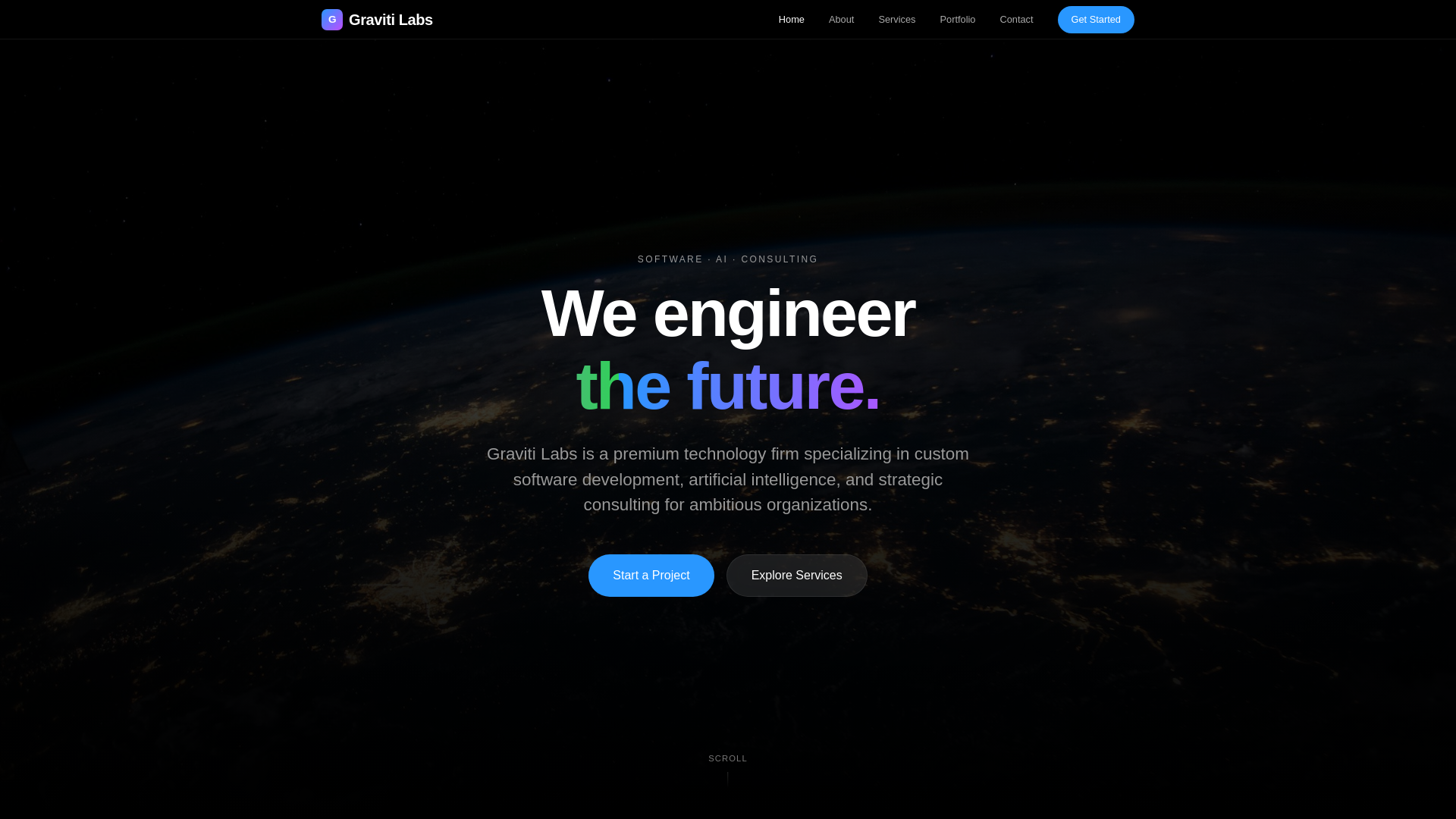 website screenshot of https://gravitilabs.pages.dev/