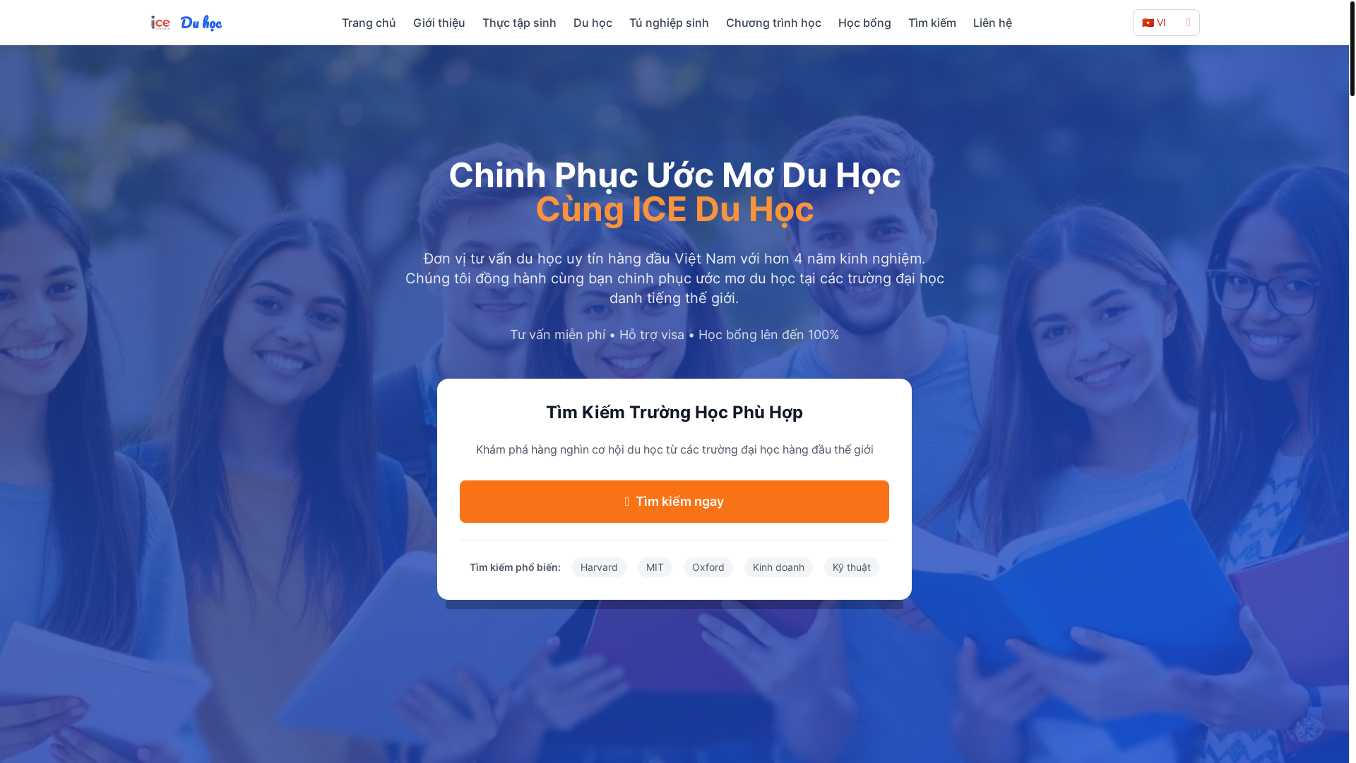 website screenshot of https://icevietnam.edu.vn/