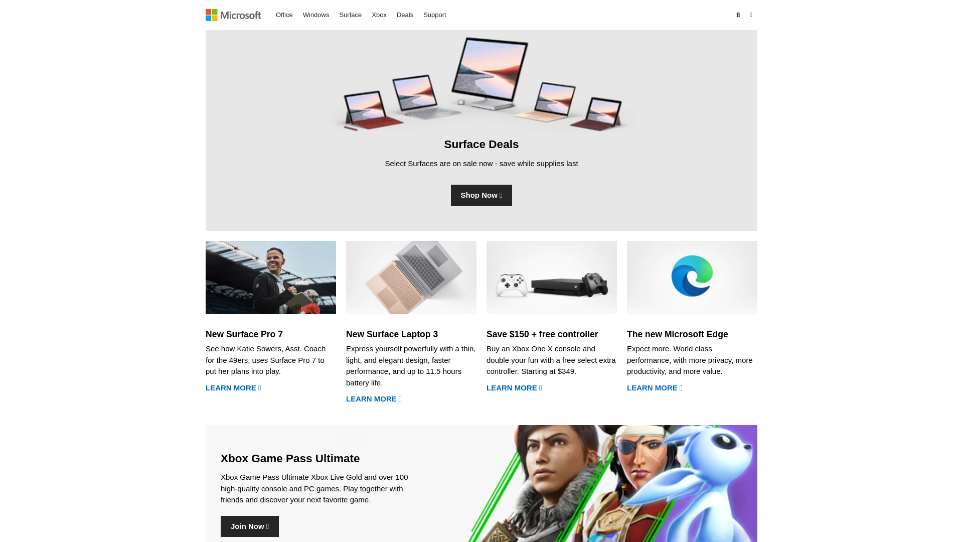 website screenshot of https://microsoft-clone-eight.vercel.app