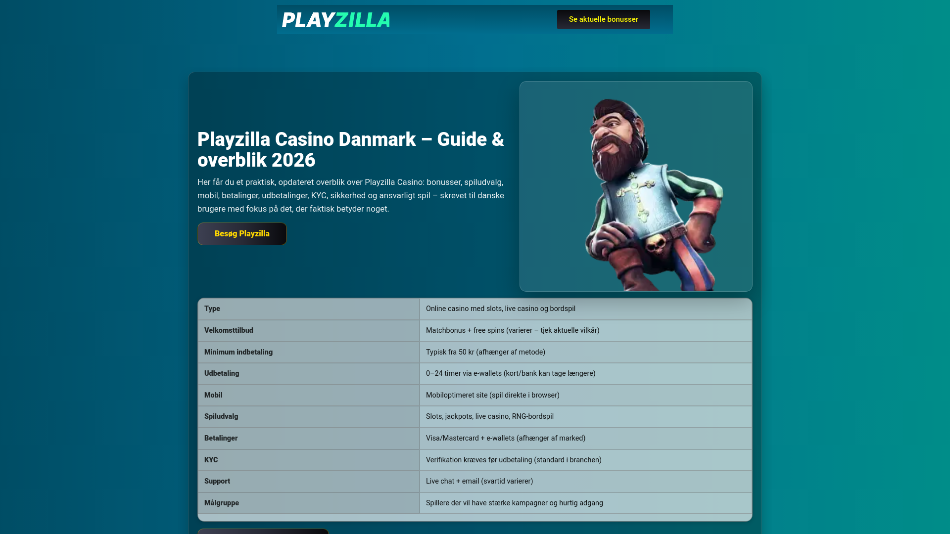 website screenshot of https://playzilla-dk.com/