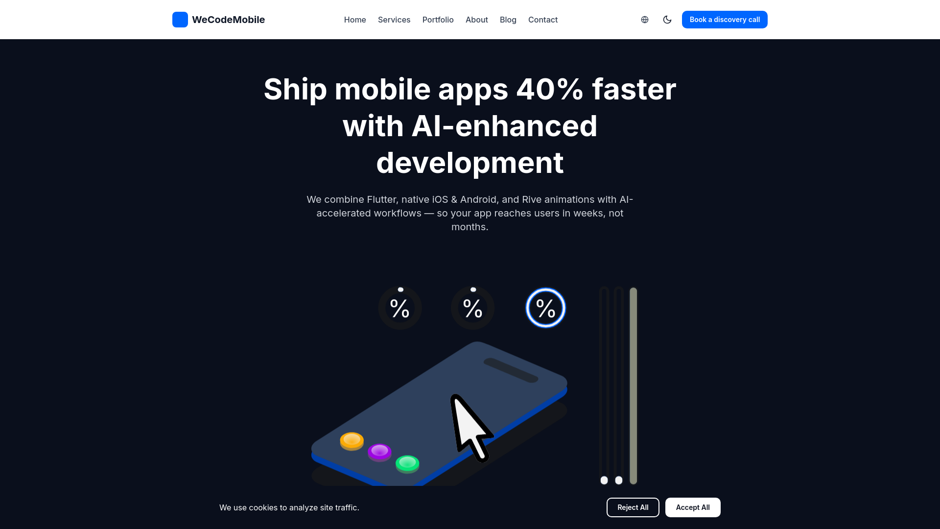 website screenshot of https://wecodemobile-web.pages.dev/