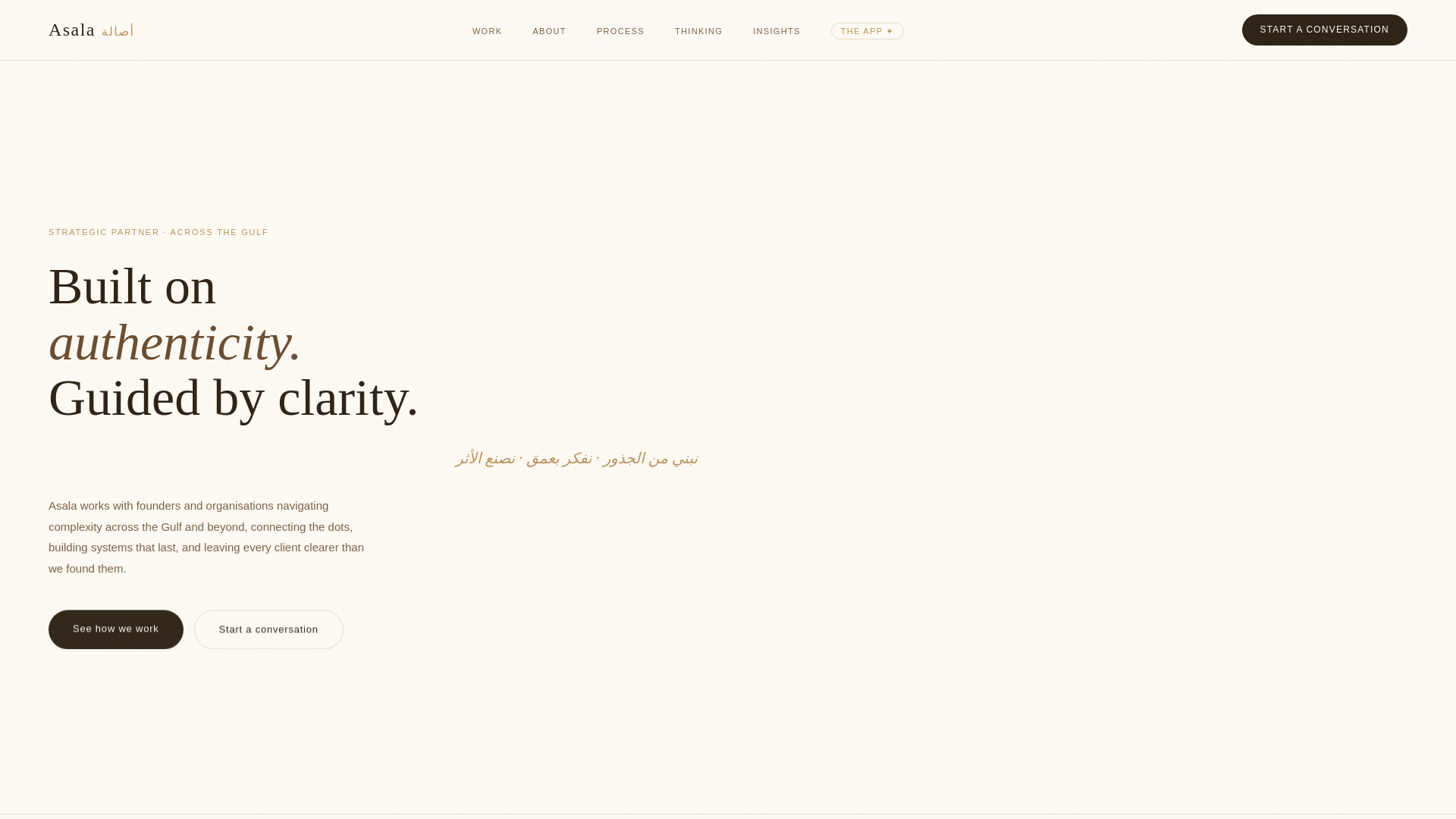 website screenshot of https://asala.io/