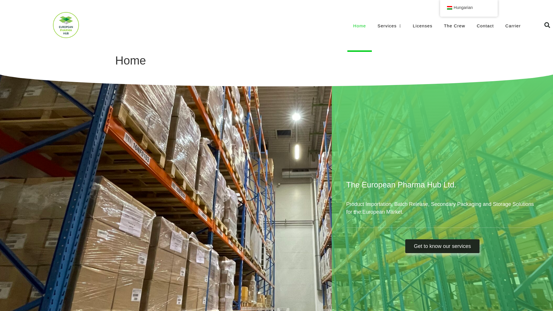 website screenshot of https://eupharmhub.com