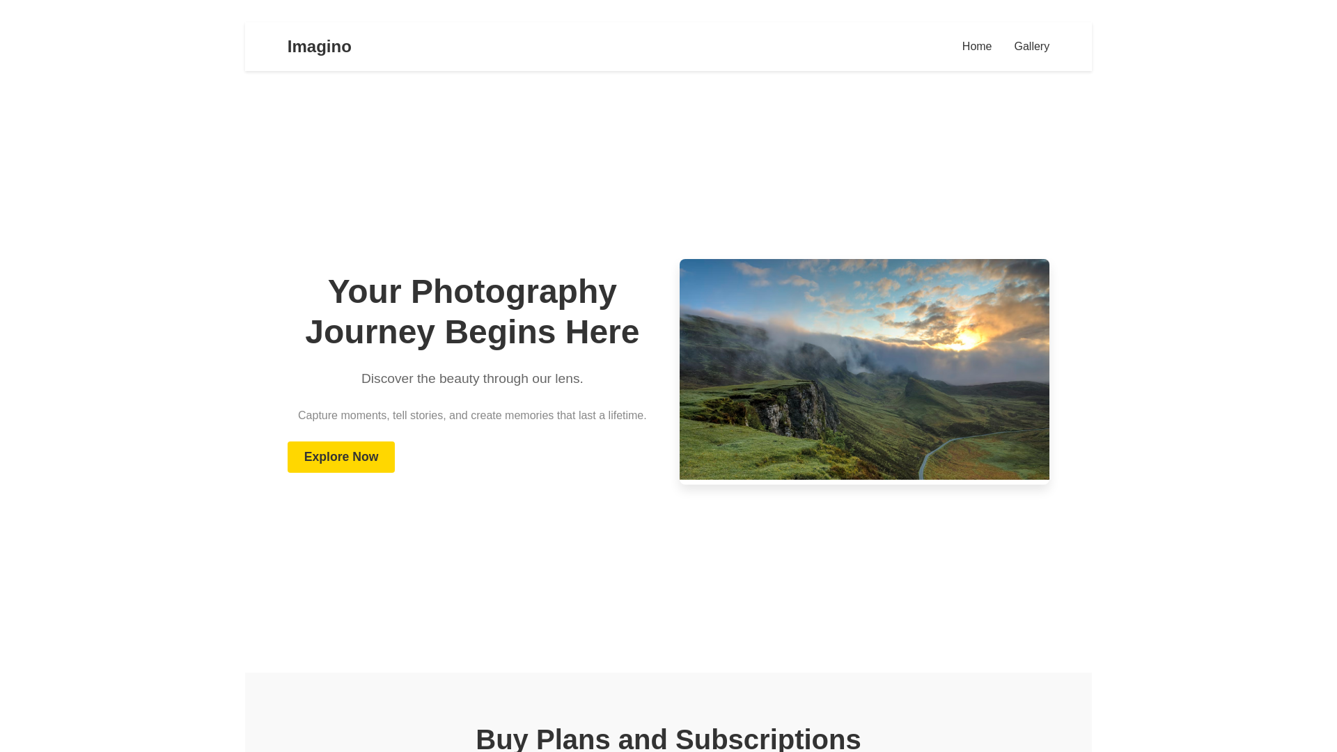 website screenshot of https://imagino.pages.dev/