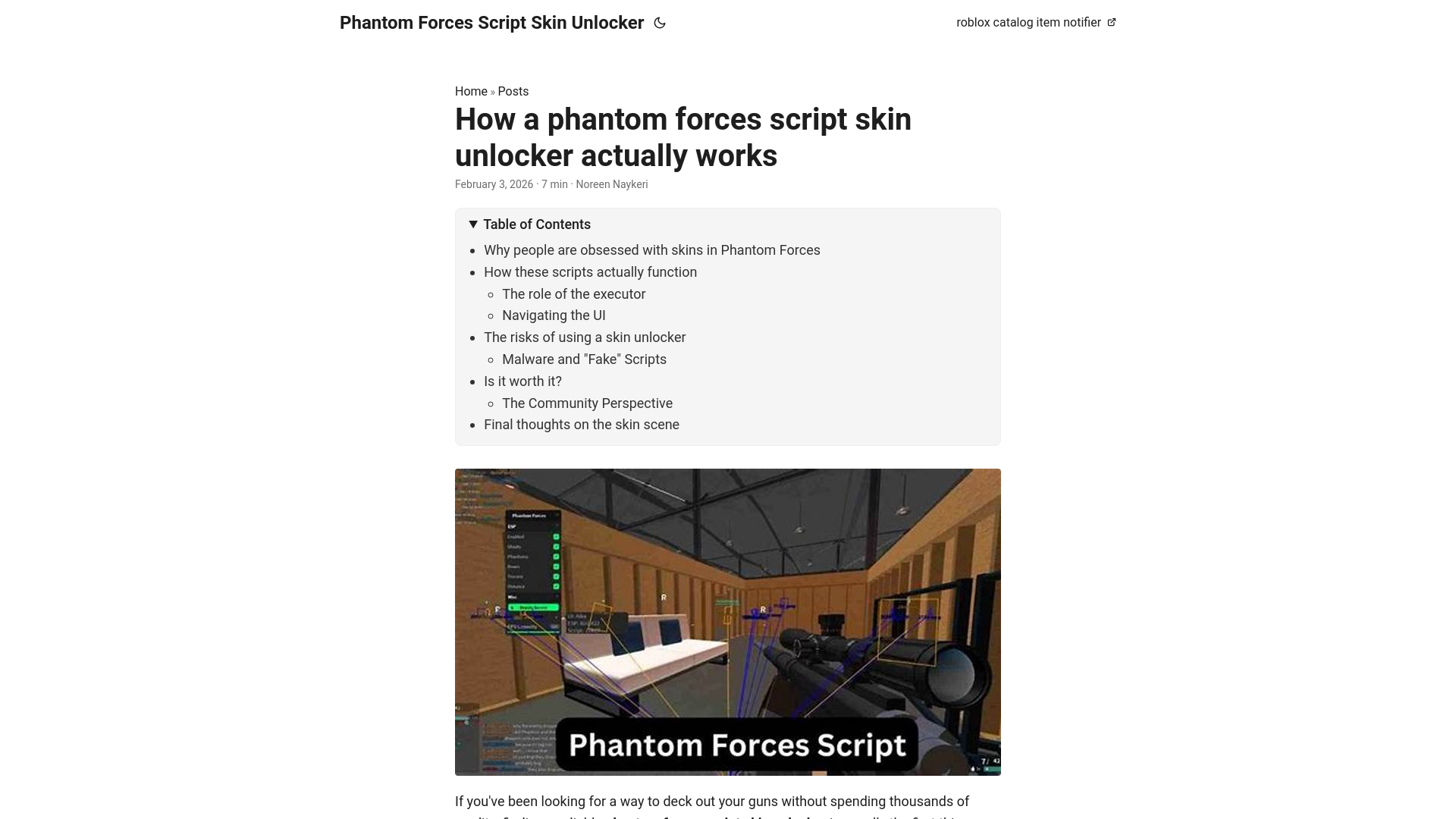 website screenshot of https://phantom-forces-script-skin-unlocker.pages.dev/