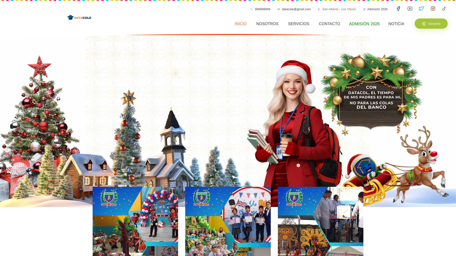 website screenshot of https://iepamericano.edu.pe/