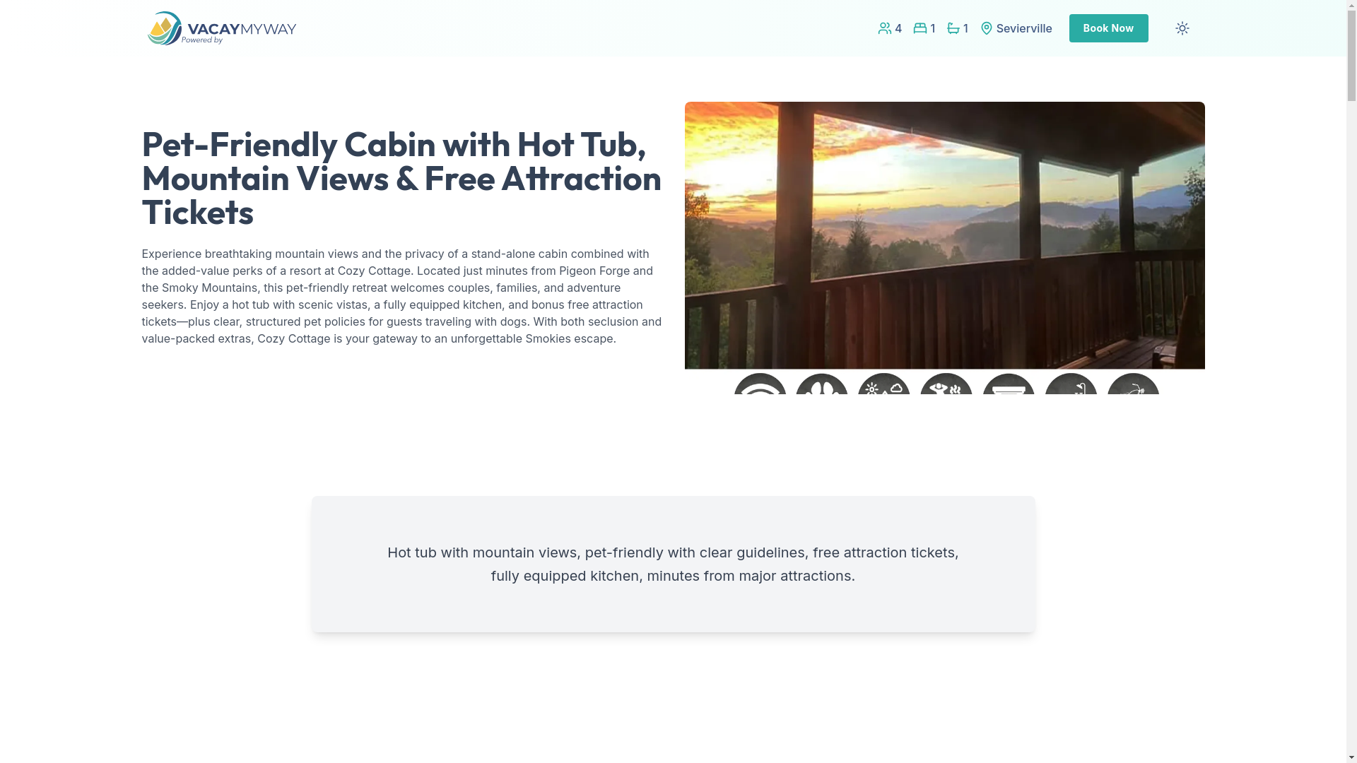 website screenshot of https://firhaven.villas/
