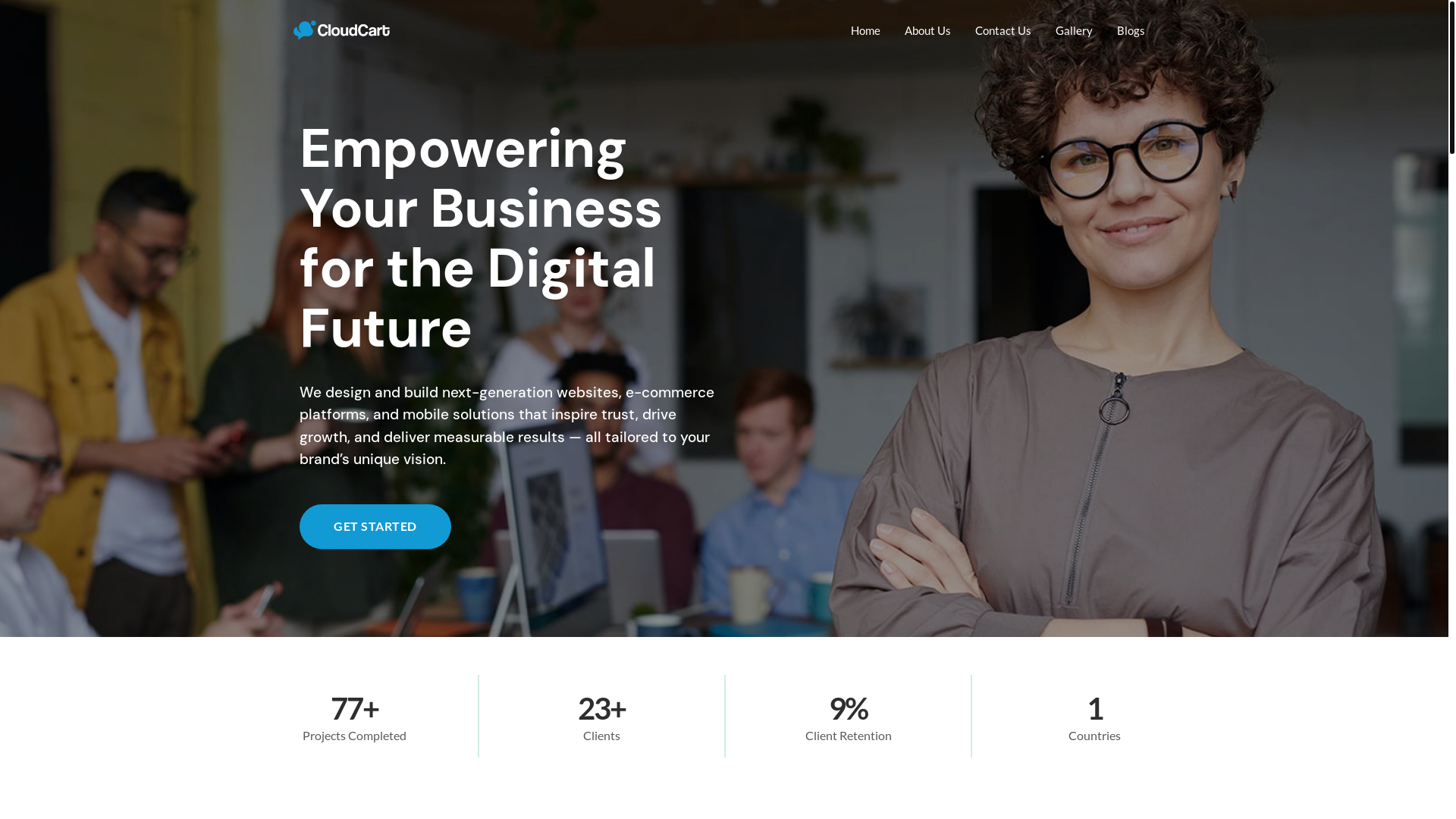 website screenshot of https://cloudcarttech.com/