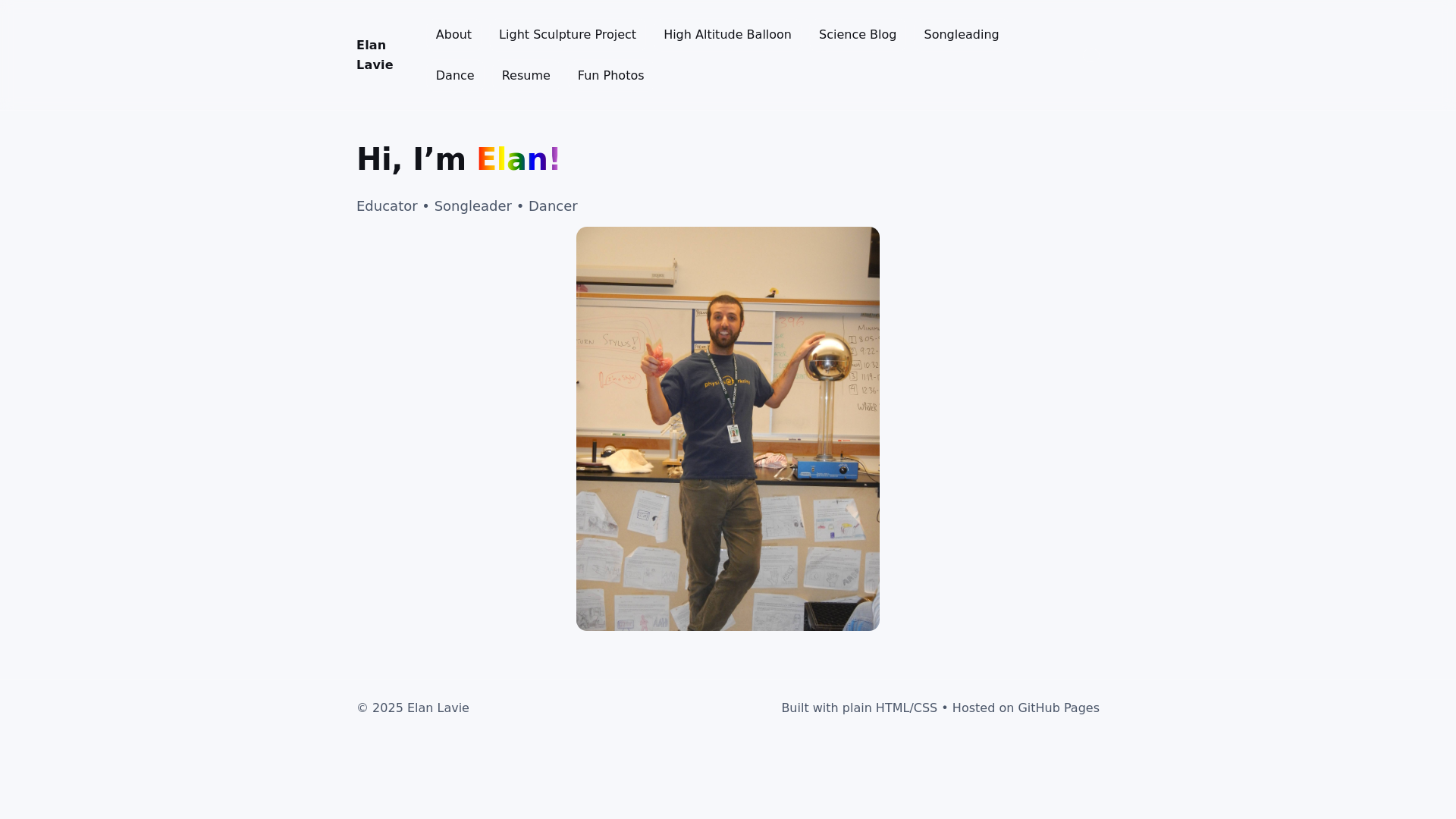 website screenshot of https://elanlavie.net/