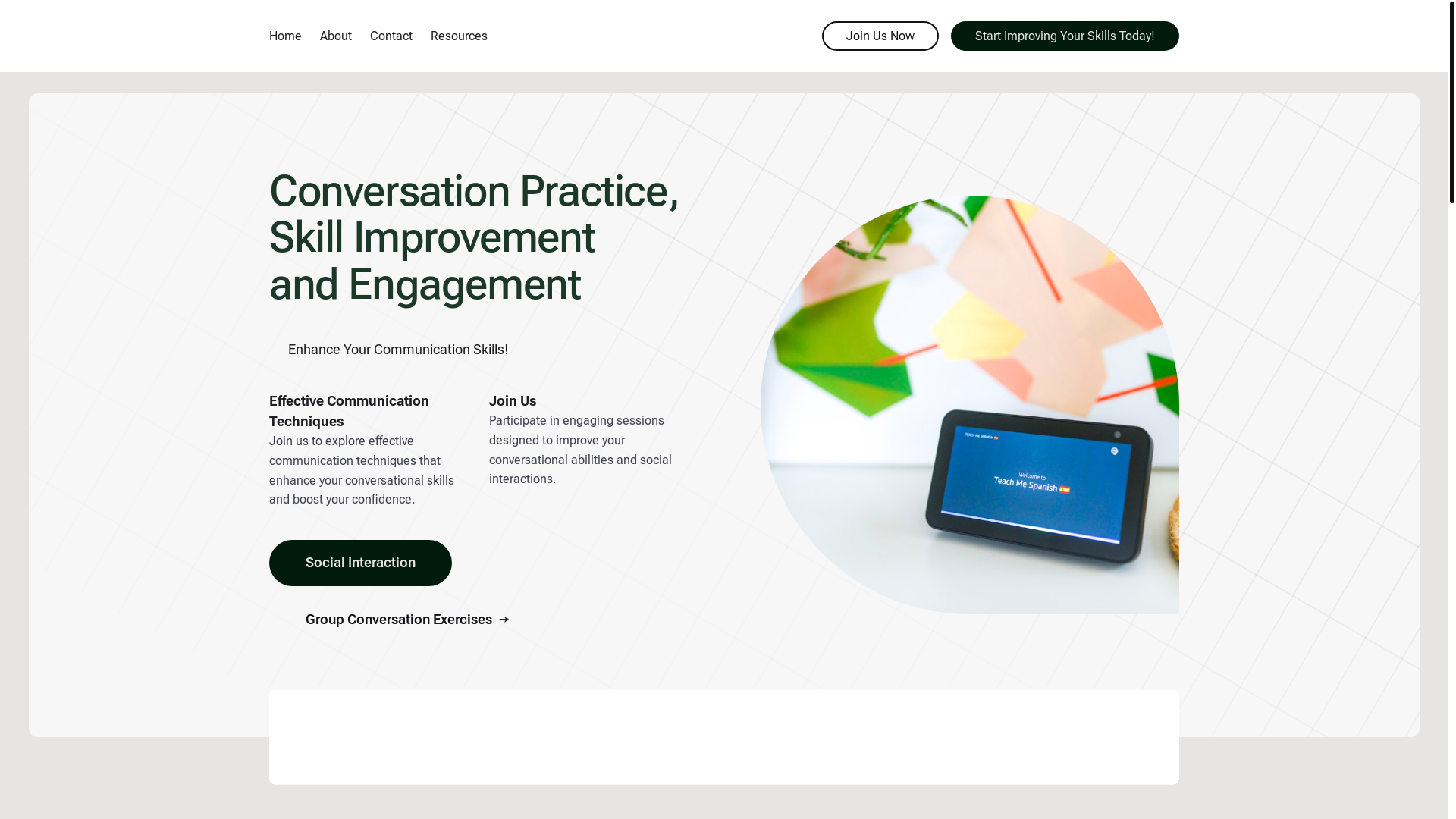website screenshot of https://conversacionbasica.com/