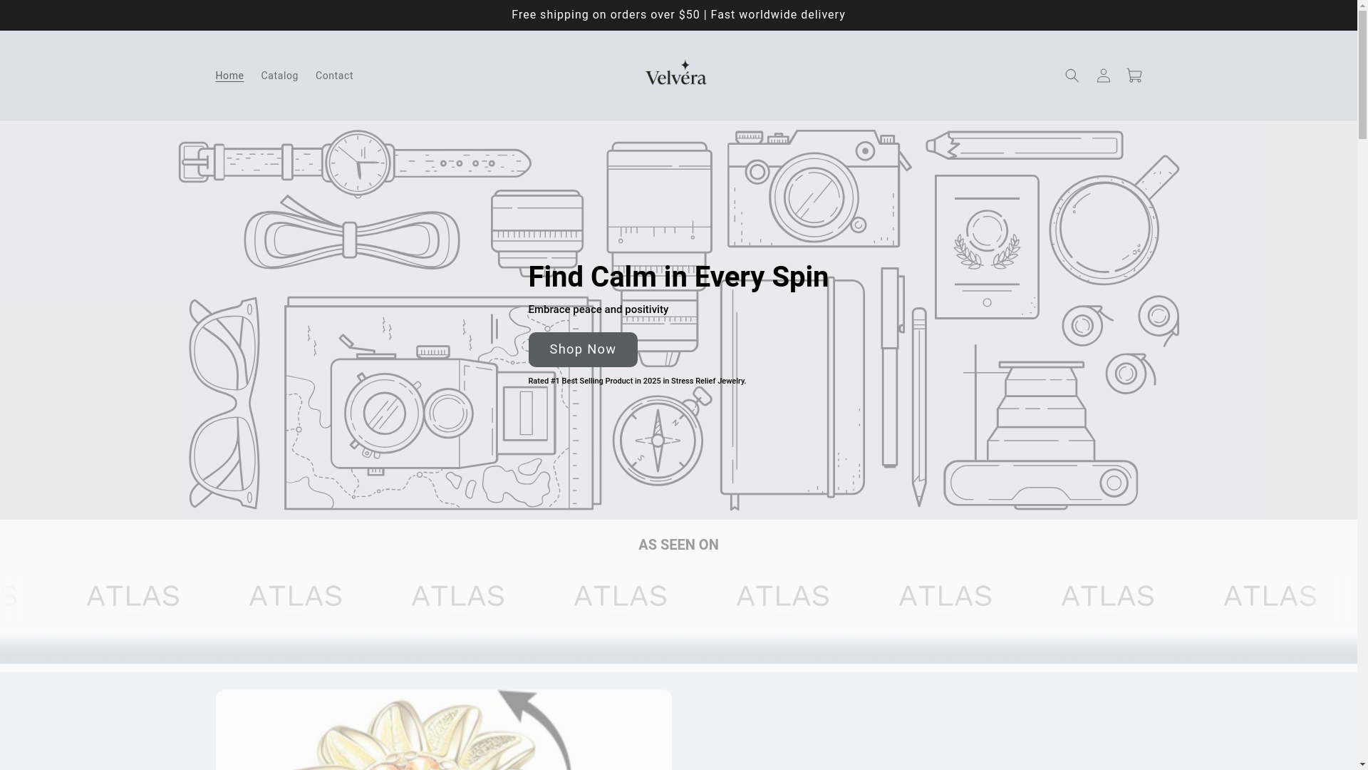 website screenshot of https://itsvelvera.shop/