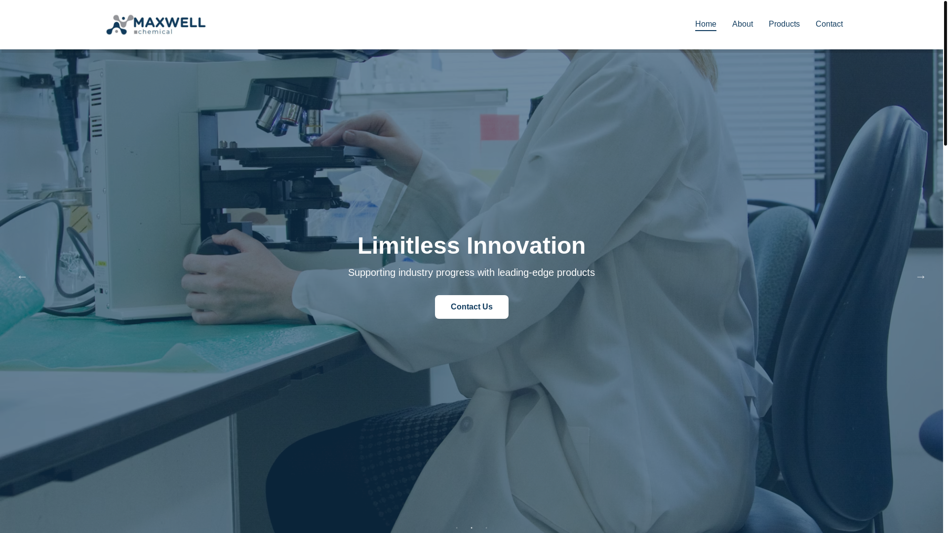 website screenshot of https://maxwellchemicals.com/