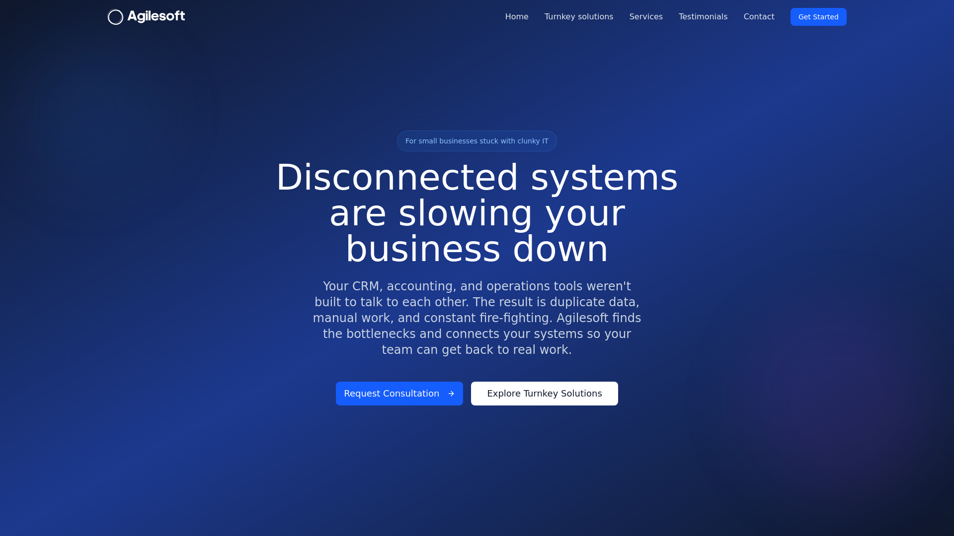 website screenshot of https://agilesoft-website.pages.dev/