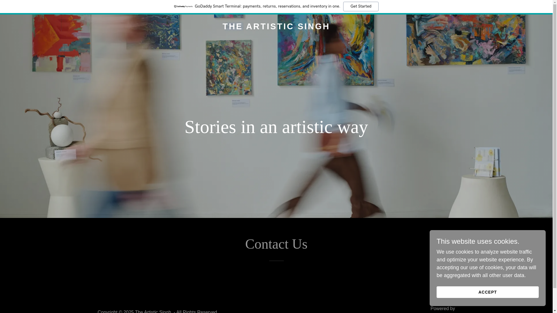 website screenshot of https://theartisticsingh.com/