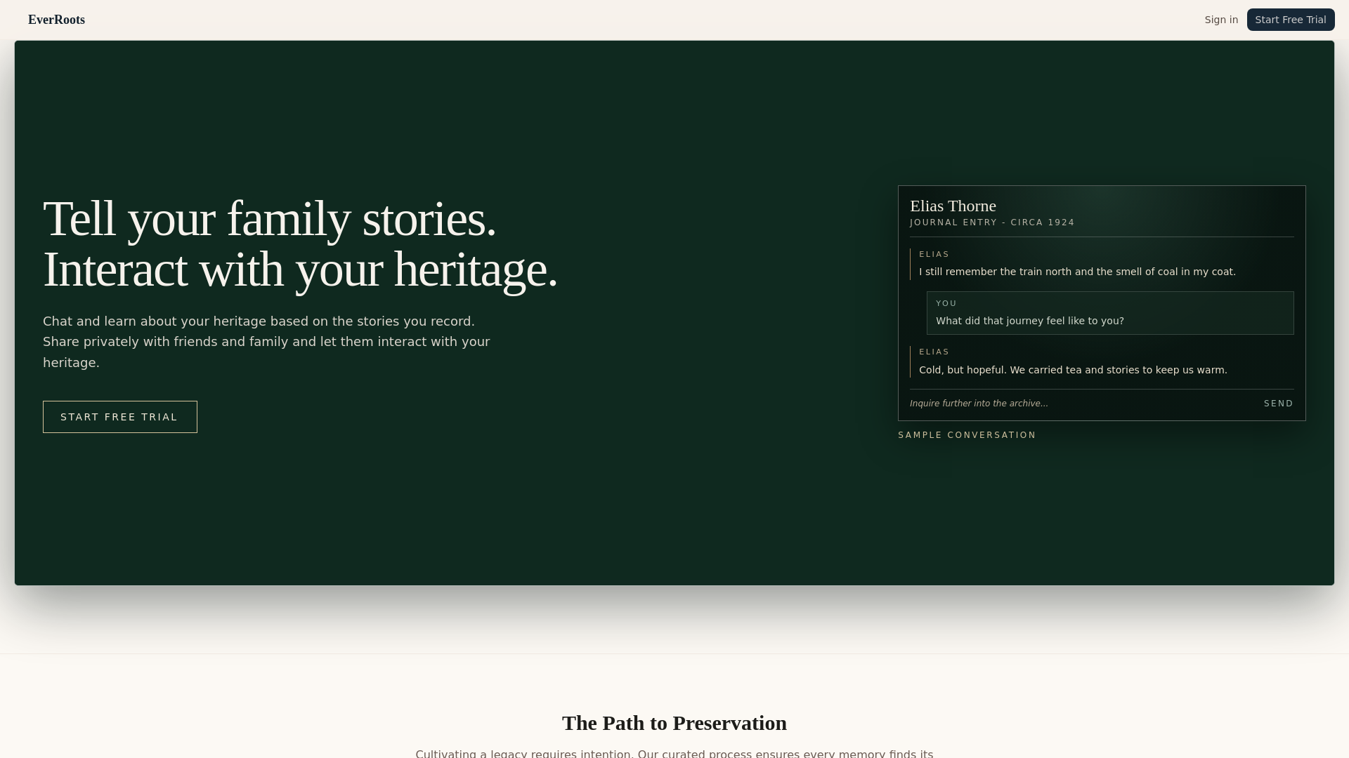 website screenshot of https://everroots.my