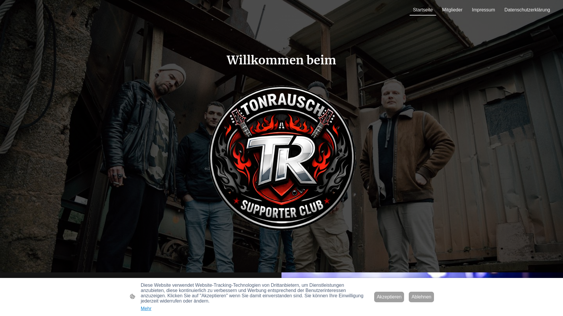 website screenshot of https://tonrausch-supporterclub.de