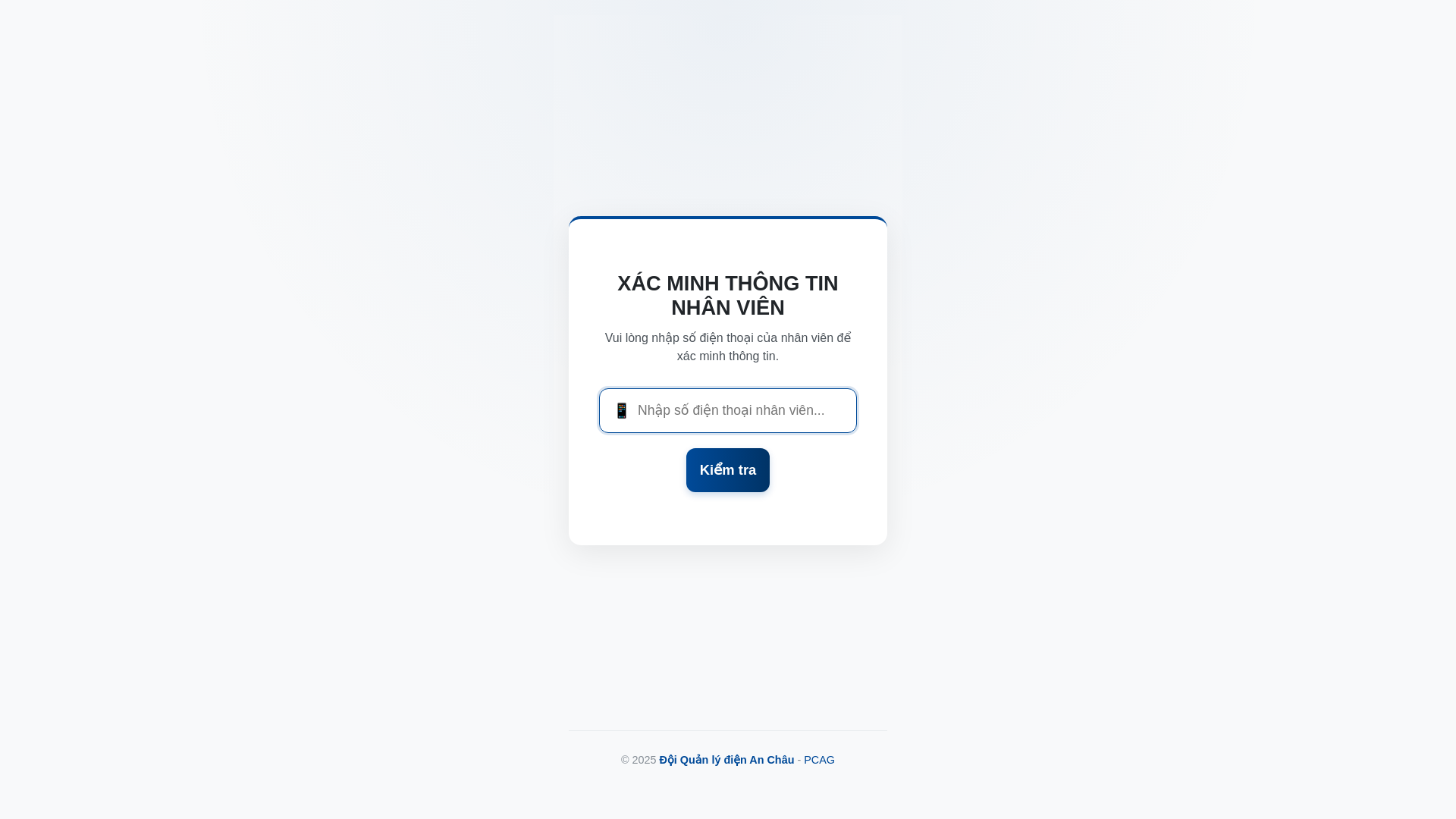 website screenshot of https://xacminhnhanvien.pages.dev/