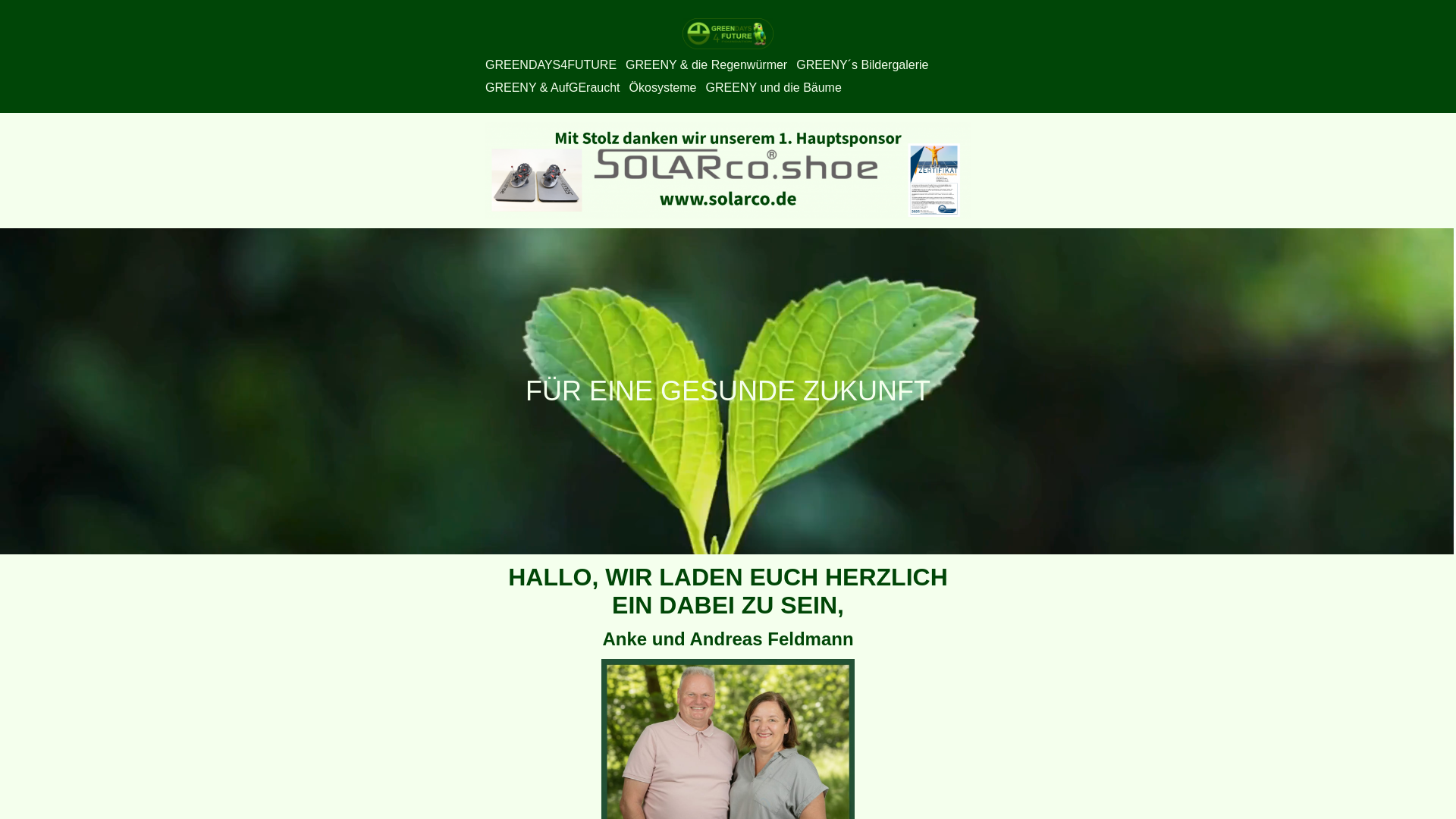 website screenshot of https://www.greendays4future.de/