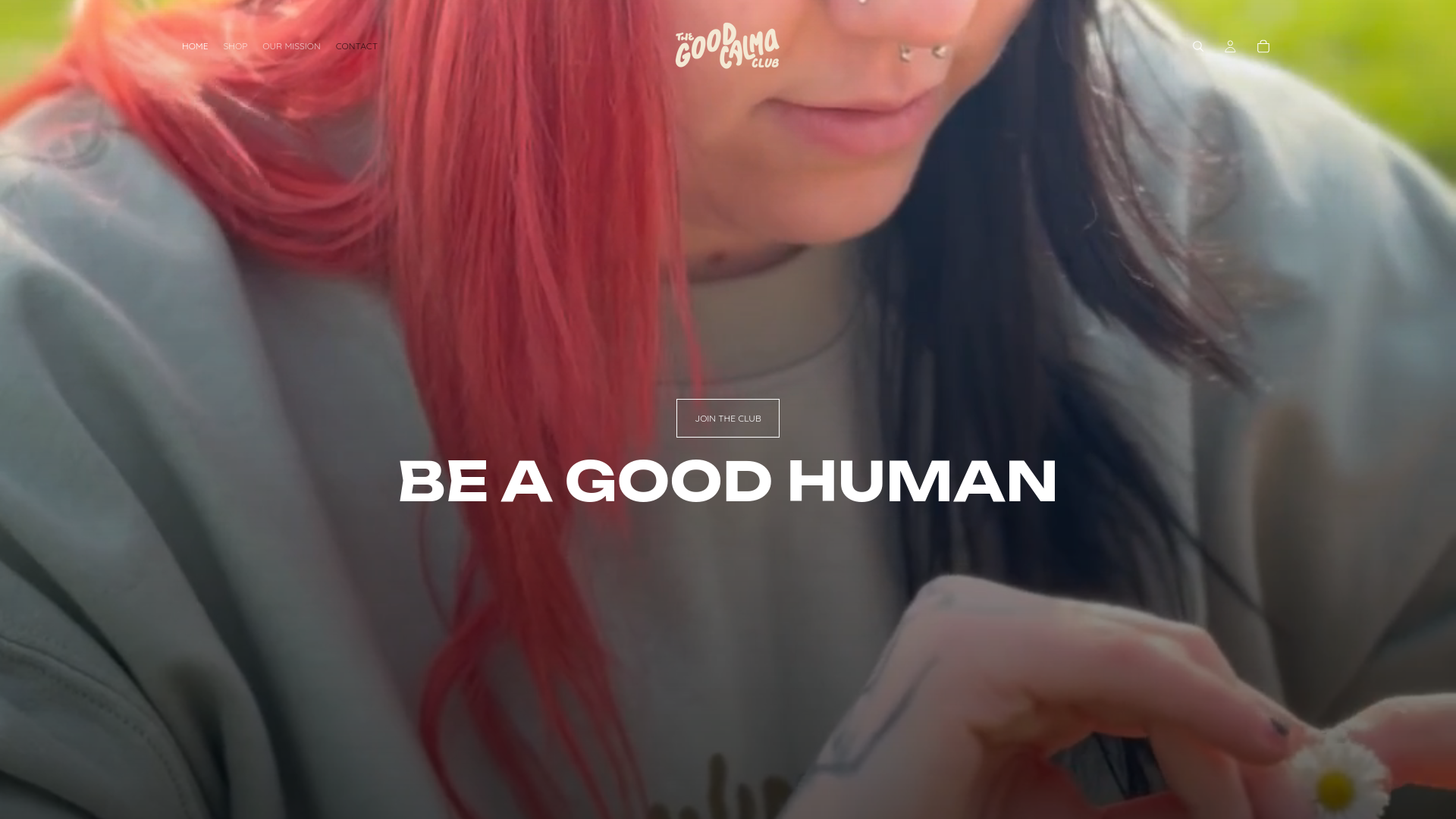 website screenshot of https://thegoodcalmaclub.com/