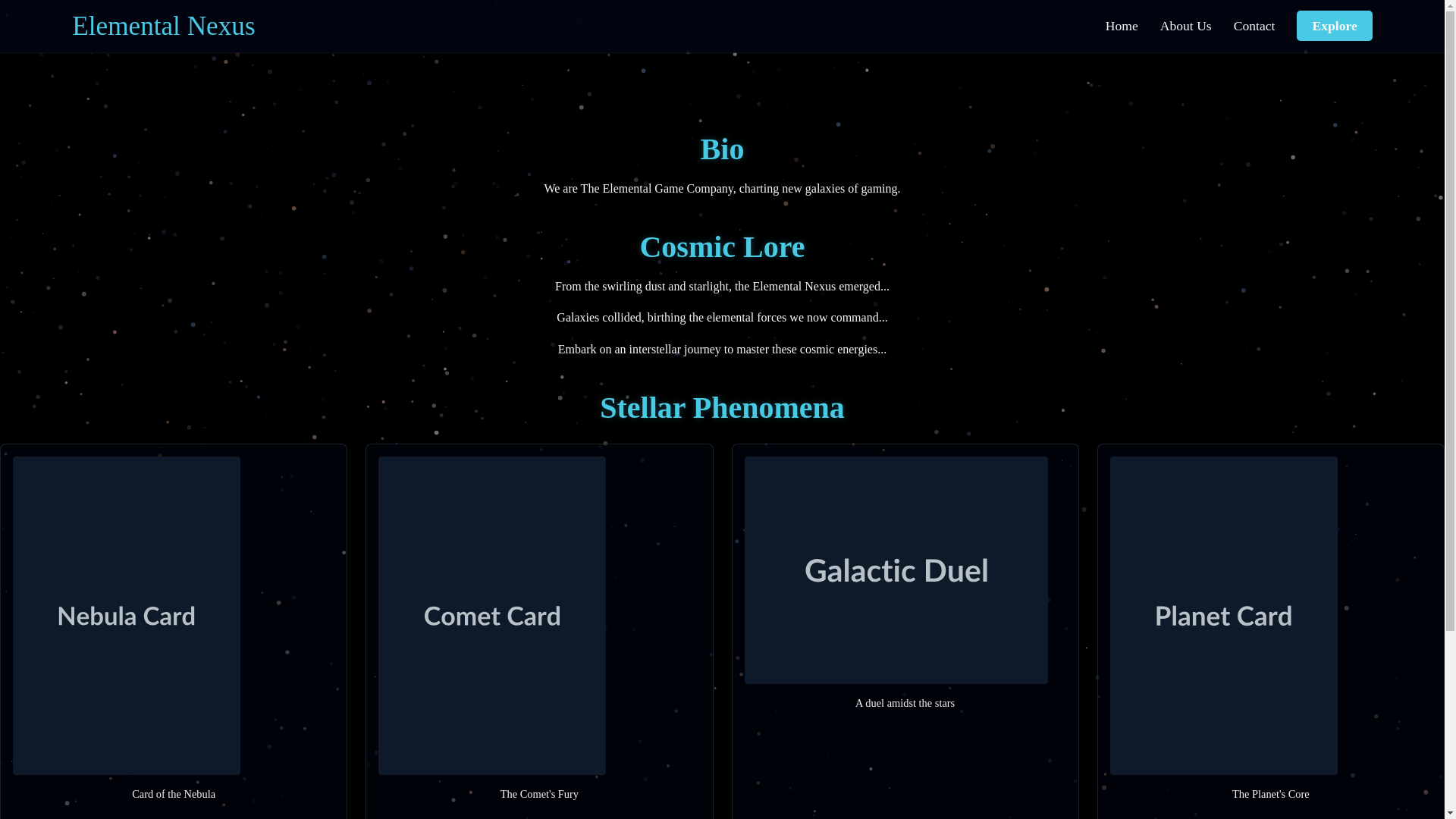website screenshot of https://theelementalnexus.com/