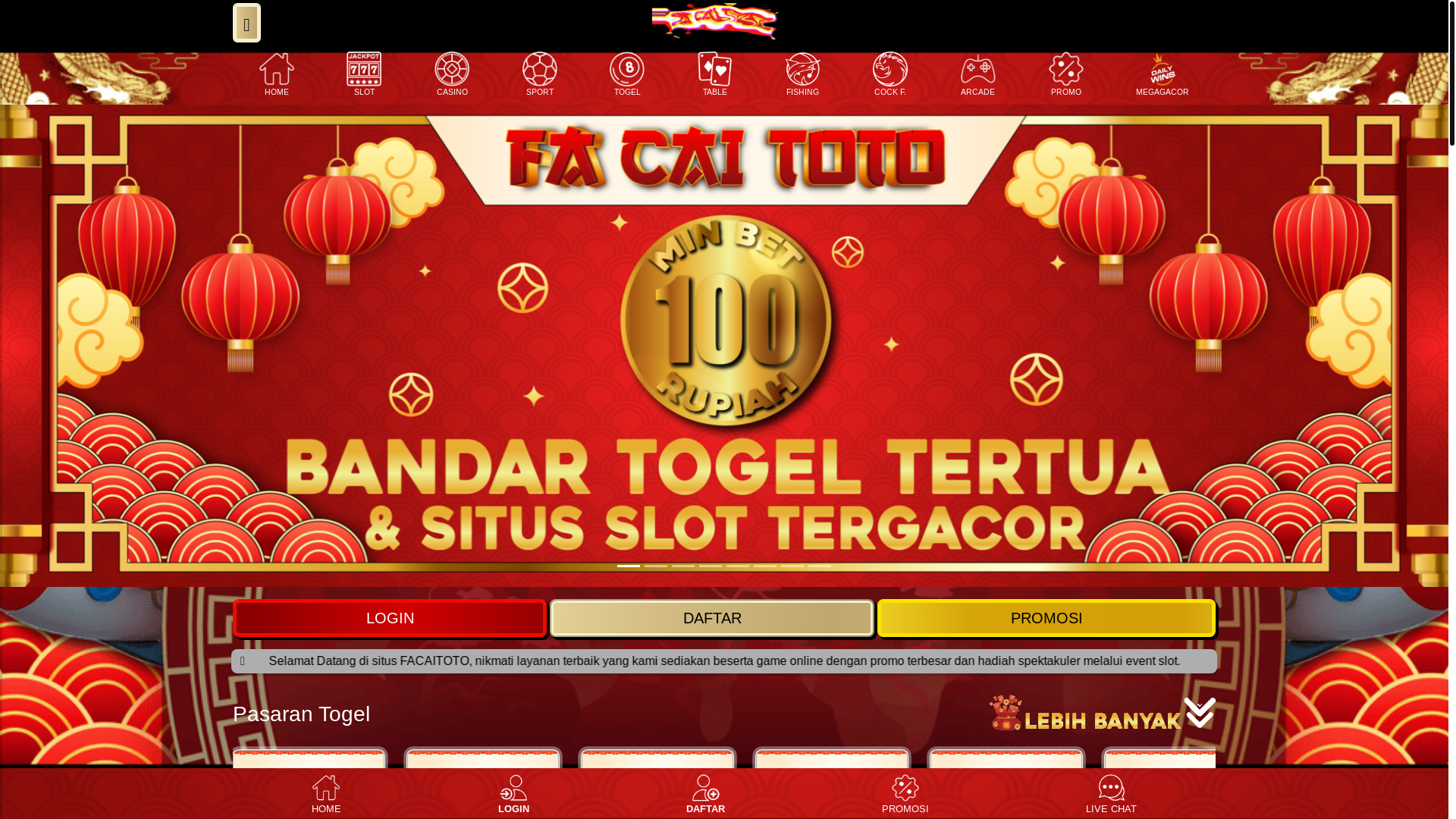 website screenshot of https://facaitoto-web.org/