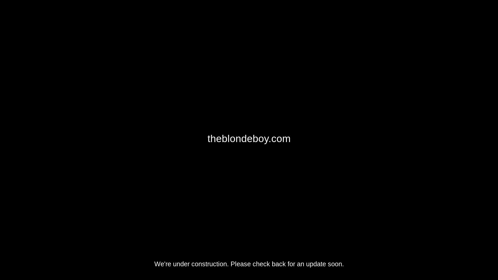website screenshot of https://theblondeboy.com/