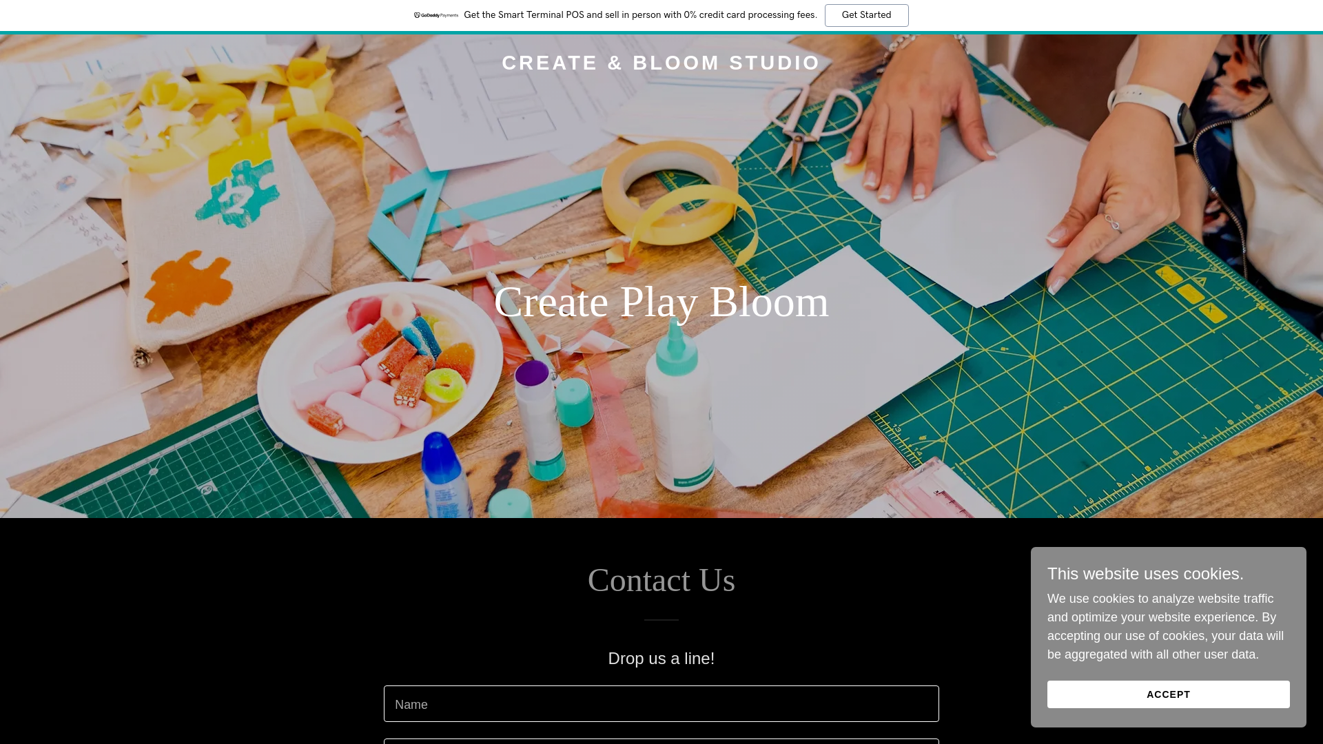 website screenshot of https://createandbloom.studio/