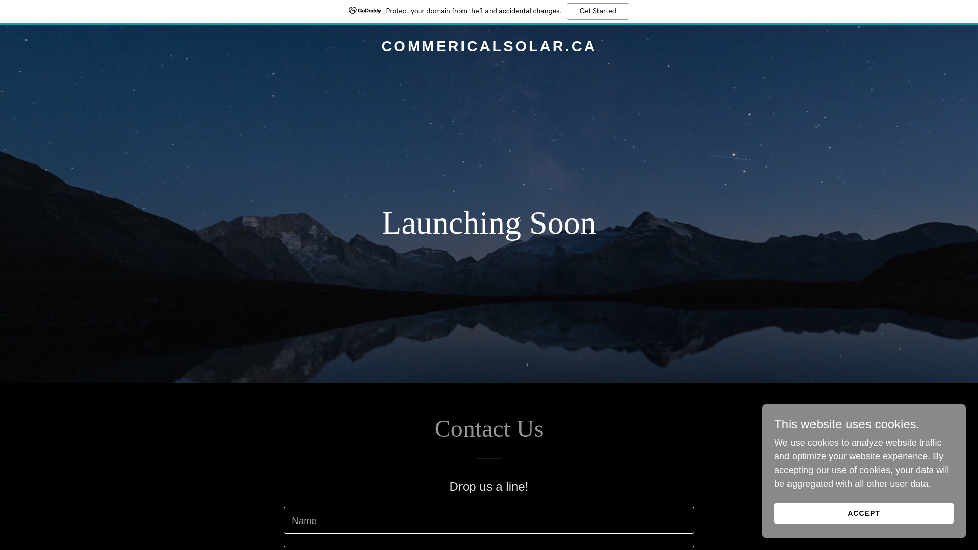 website screenshot of https://commericalsolar.ca/