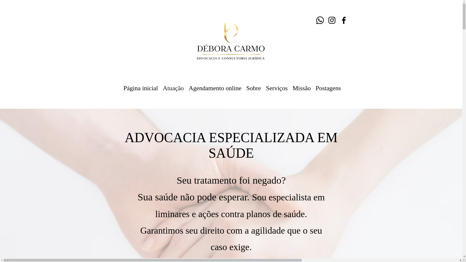 website screenshot of https://deboracarmo.com.br/