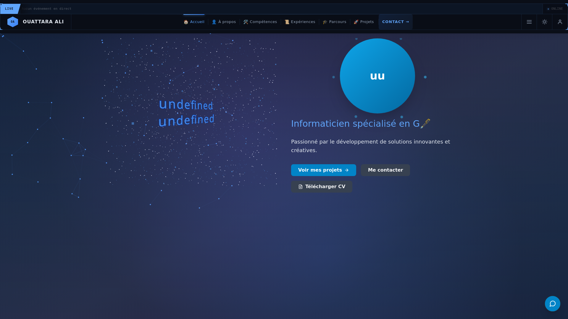 website screenshot of https://alinhoportfolio.pages.dev/