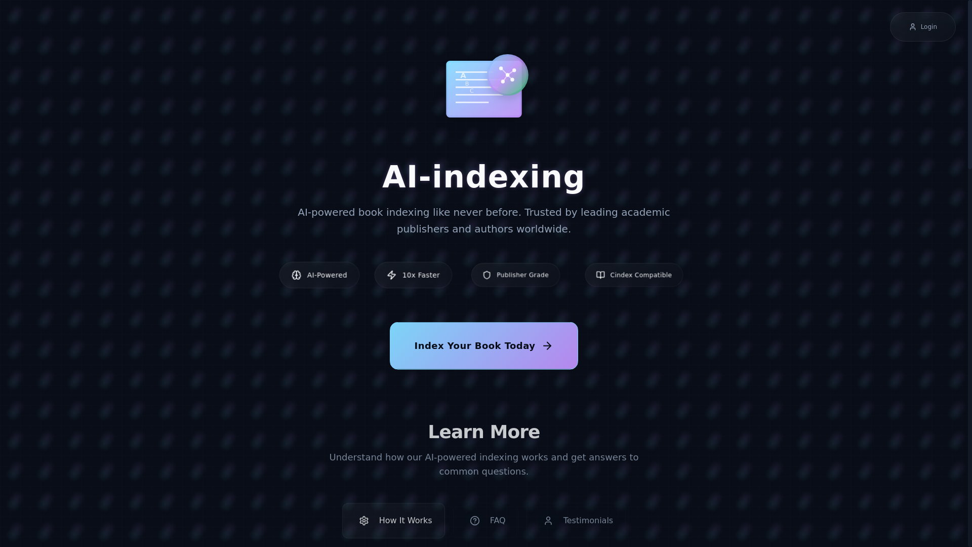 website screenshot of https://aindexer.pages.dev/