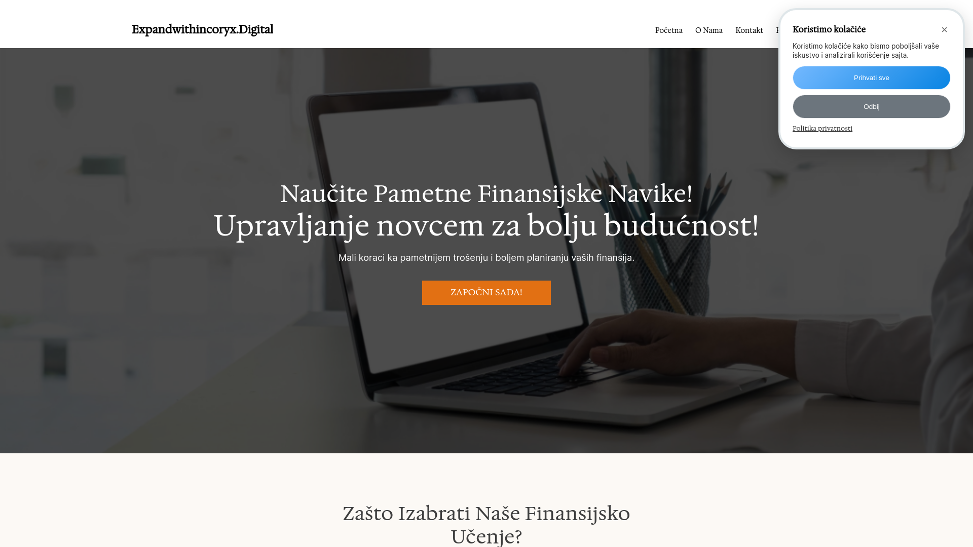 website screenshot of https://expandwithincoryx.digital/