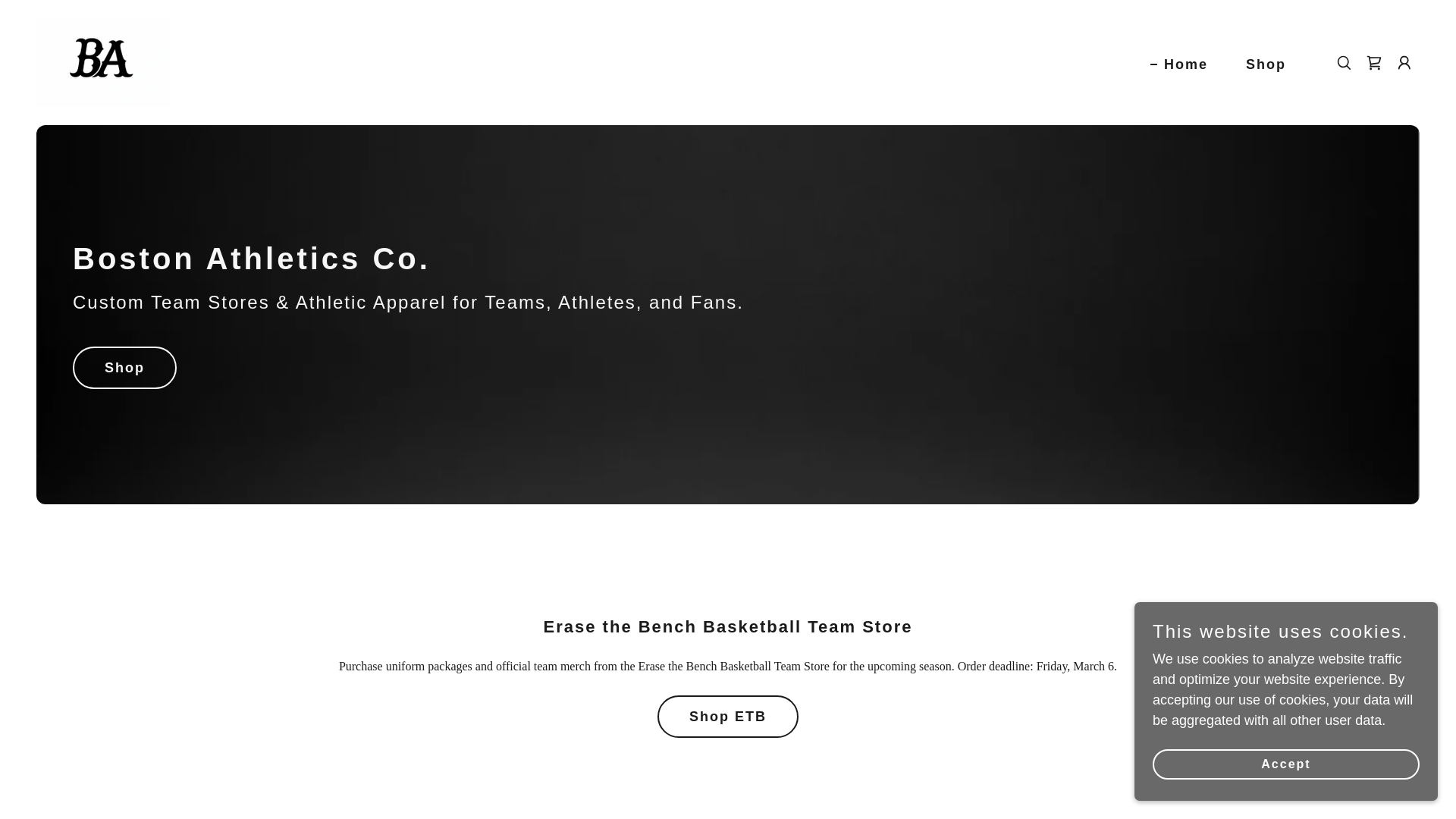 website screenshot of https://bostonathleticsco.com/