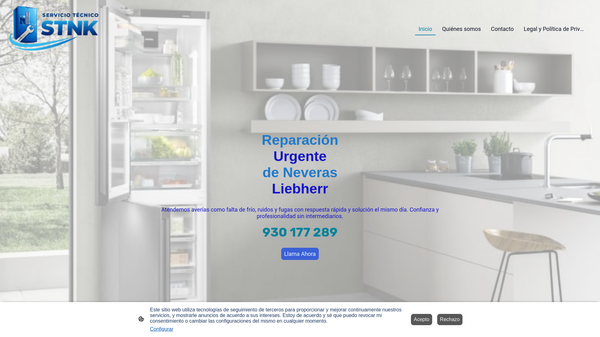 website screenshot of https://servicio-tecnico-stnk.es/