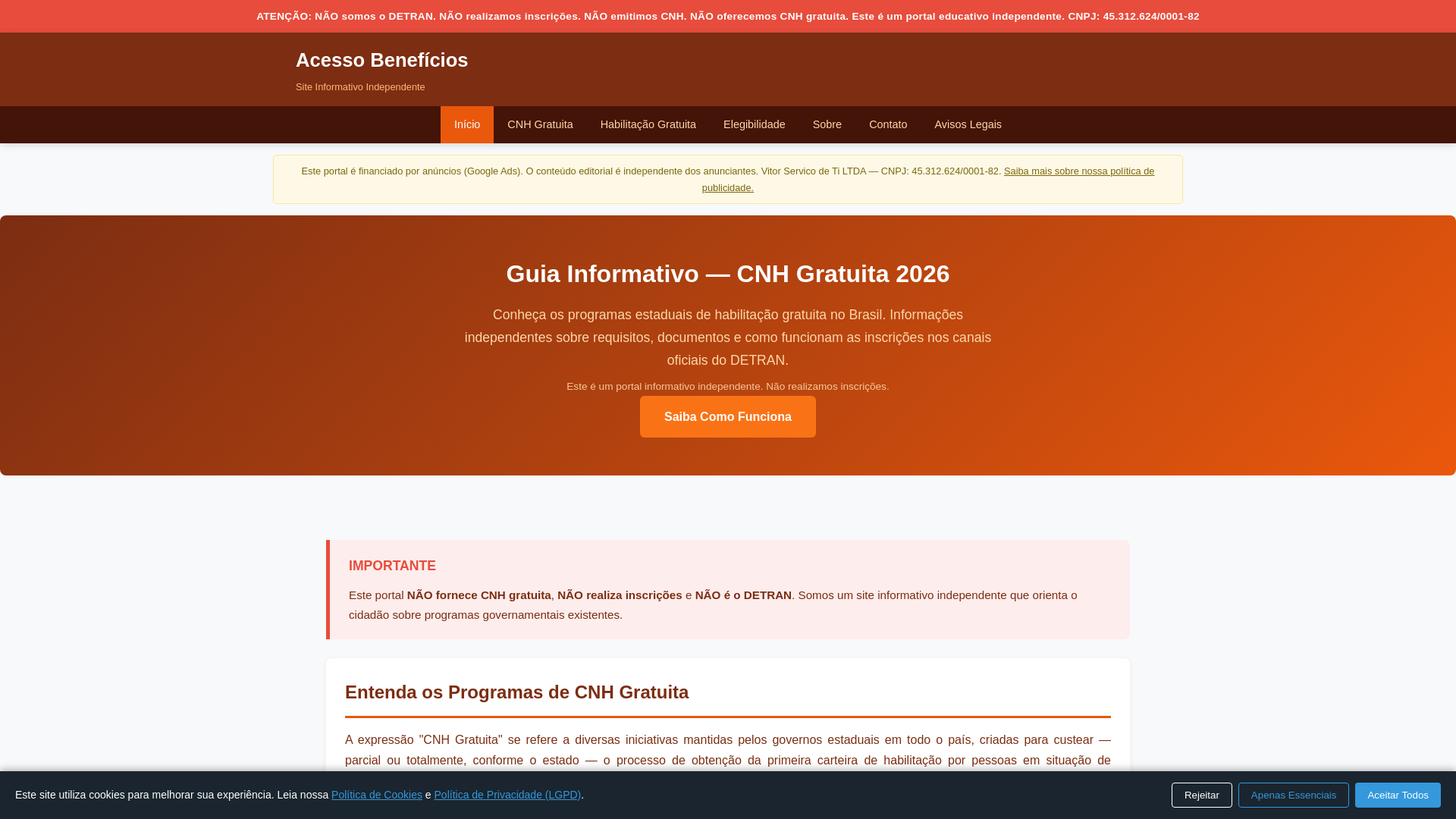 website screenshot of https://acessobeneficios.sbs/