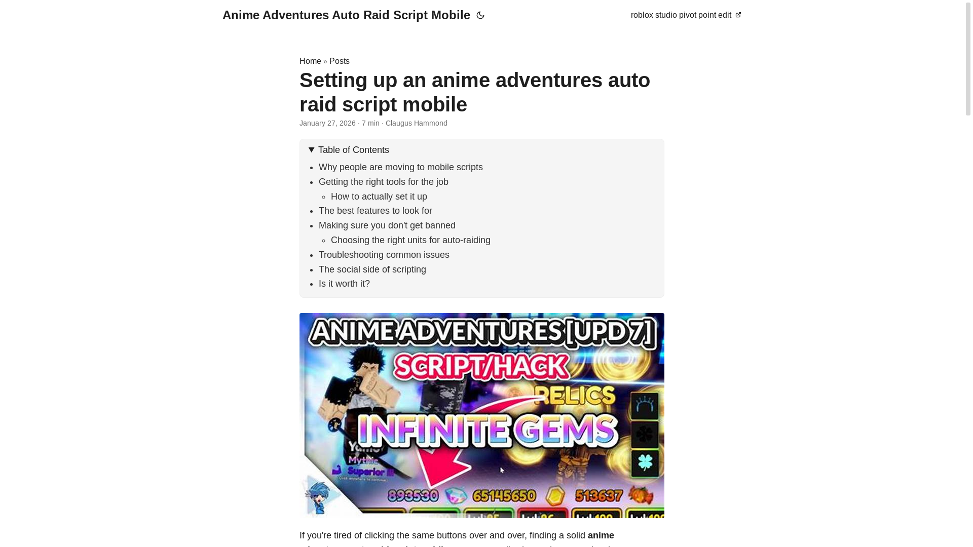 website screenshot of https://anime-adventures-auto-raid-script-mobile.pages.dev/