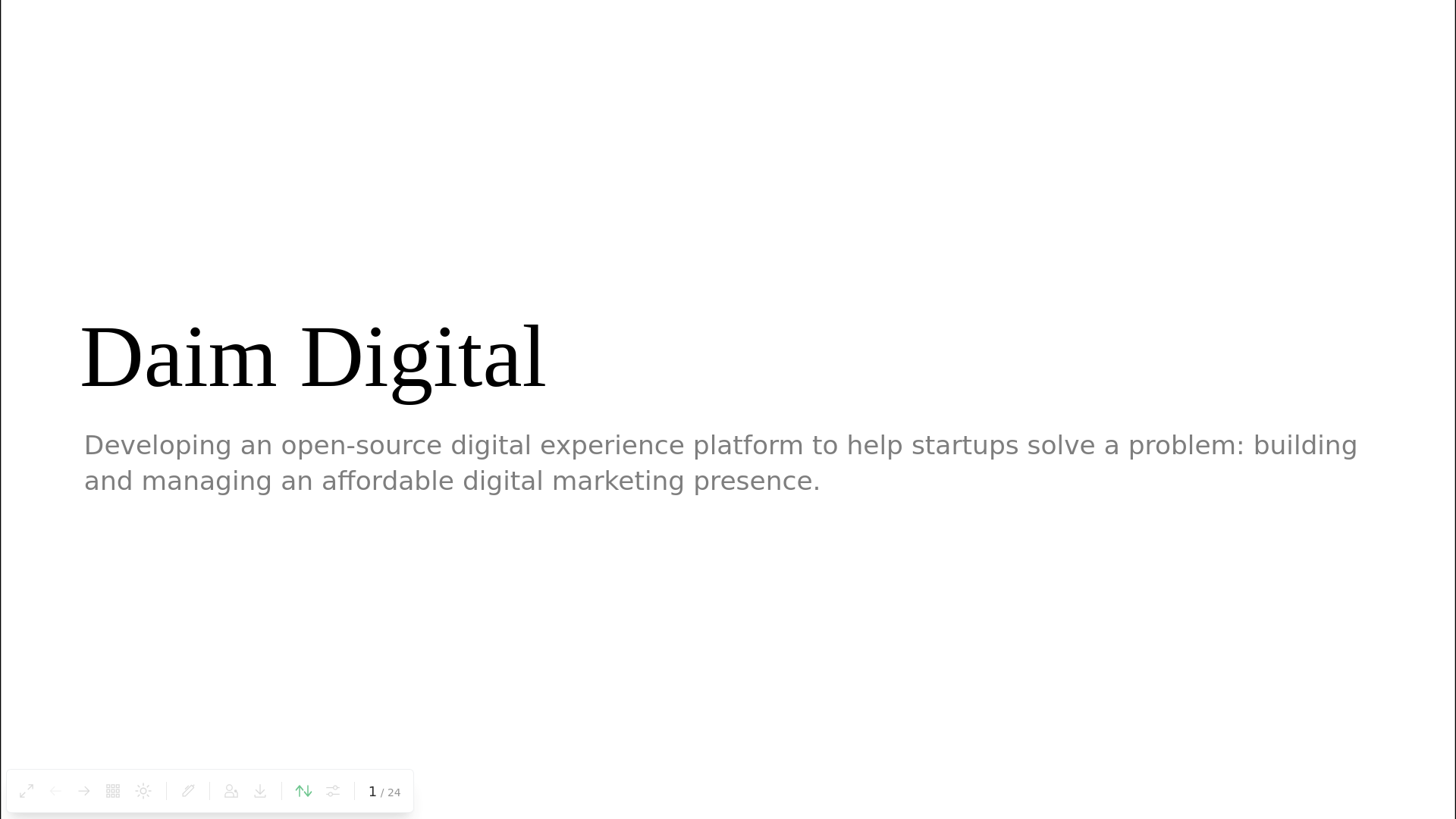 website screenshot of https://daim-pitch.pages.dev/