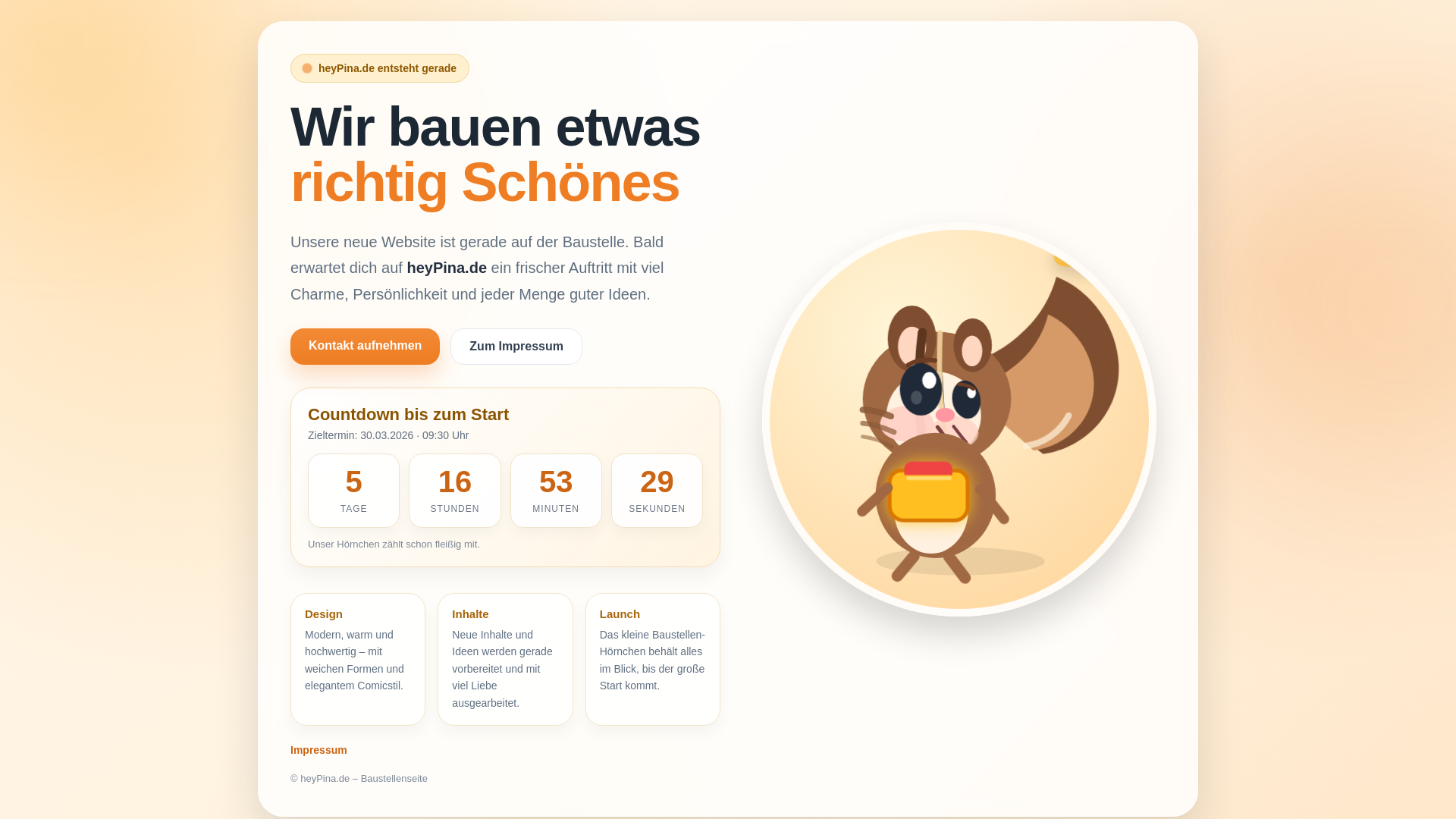 website screenshot of https://heypina.ch/