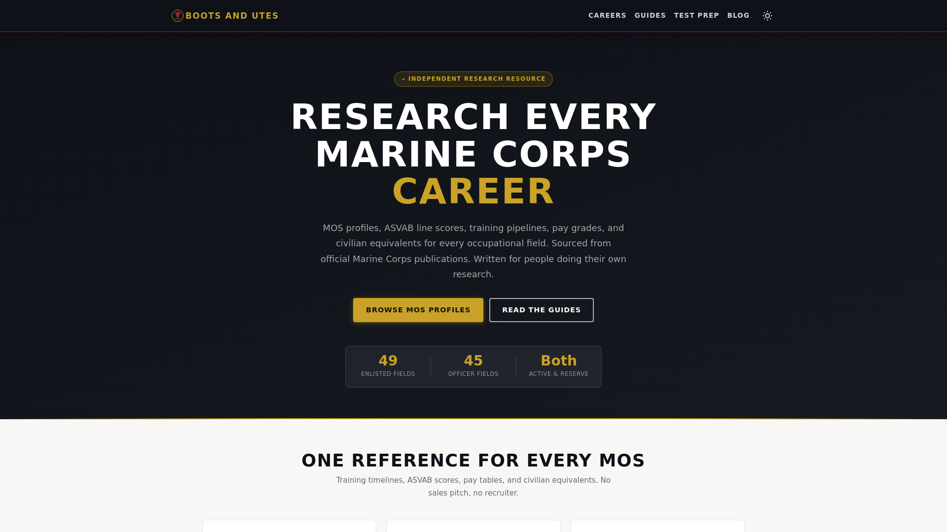 website screenshot of https://marinecorps-hugo.pages.dev/